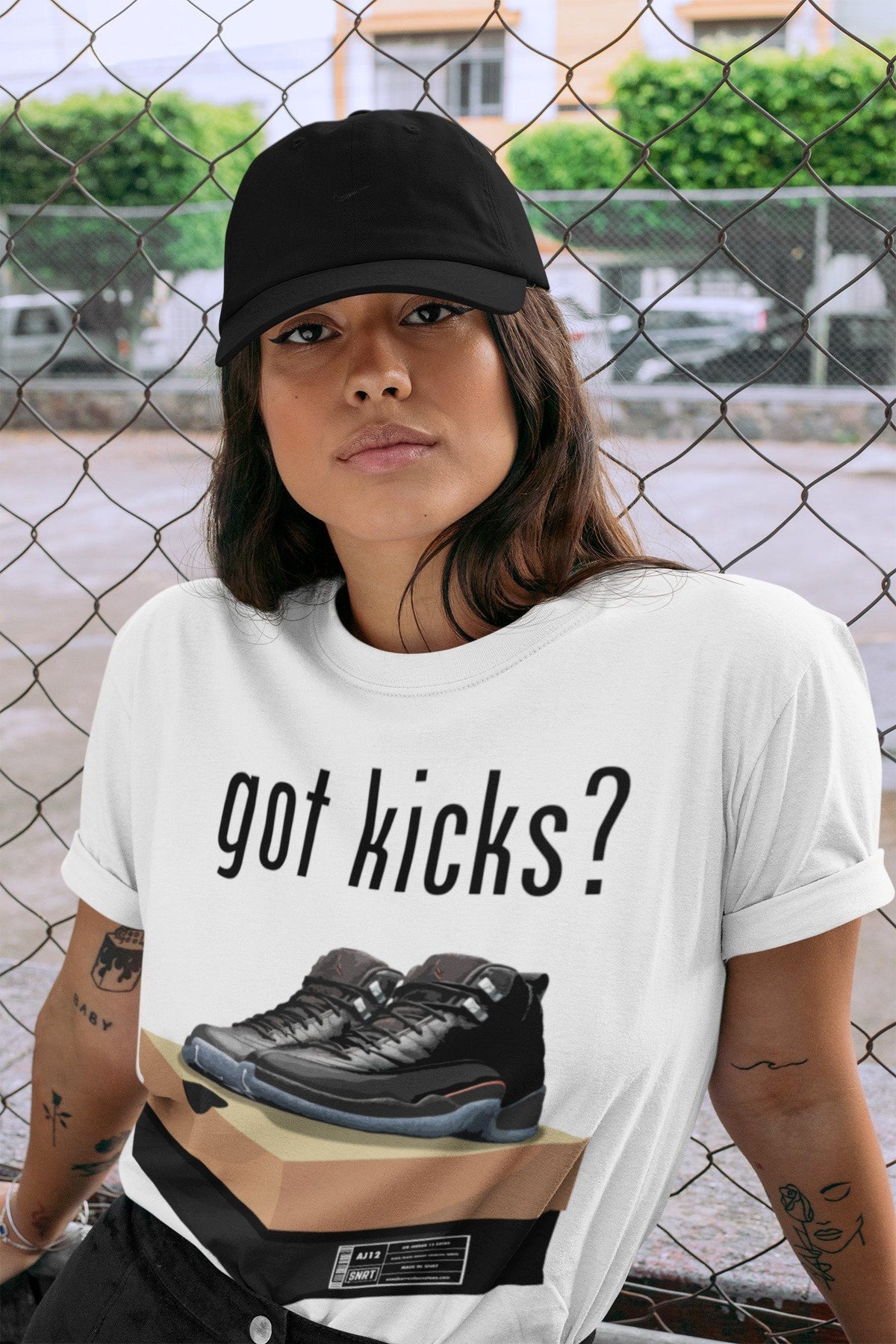 Jordan 12 Grind Sneaker Matching T-Shirt Got Kicks Sneaker Tees Jordan 12 Grind Sneaker Release Tees Crew Neck Tees