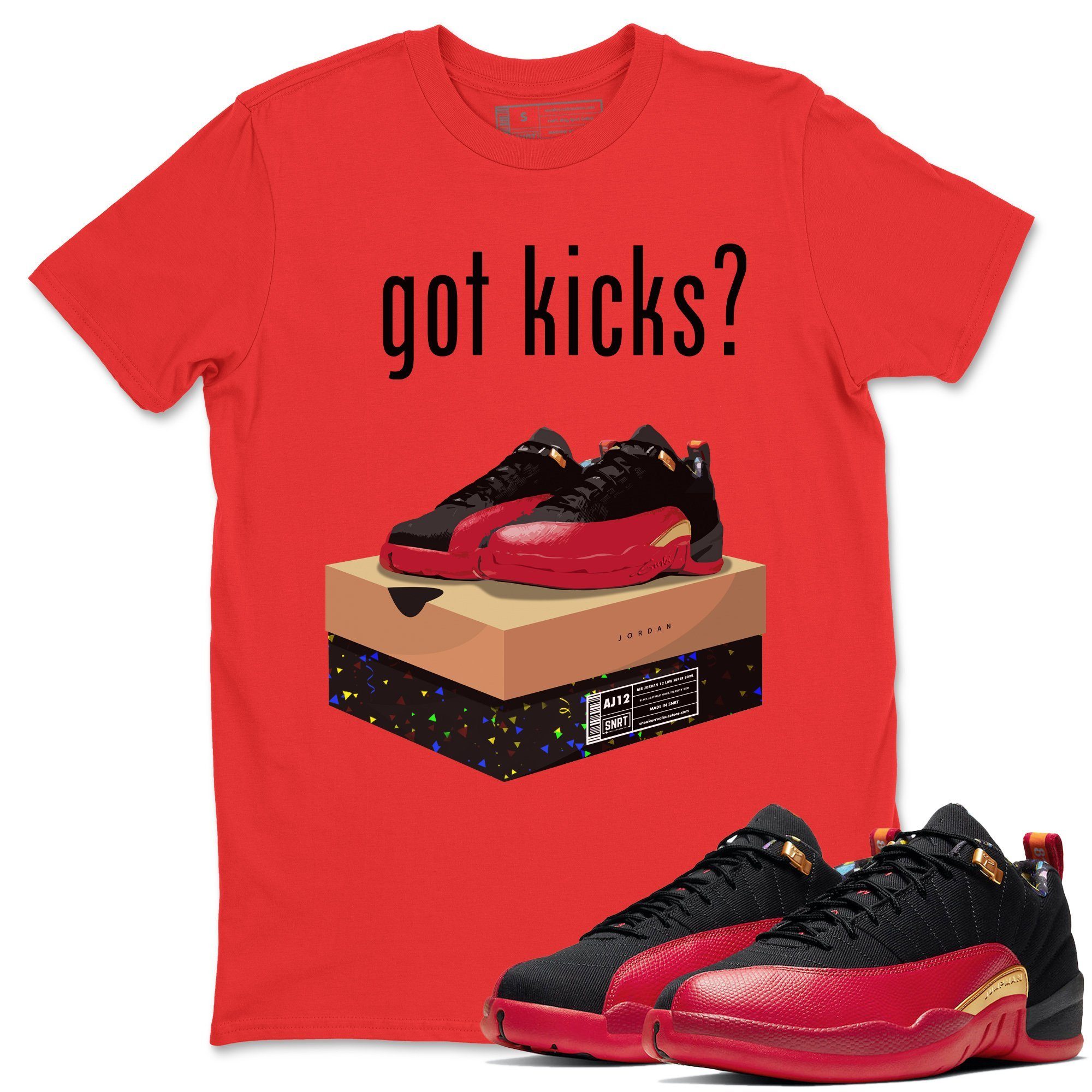 Jordan 12 Super Bowl Shirt To Match Jordans Got Kicks Sneaker Tees Jordan 12 Super Bowl Drip Gear Zone Sneaker Matching Clothing Unisex Shirts