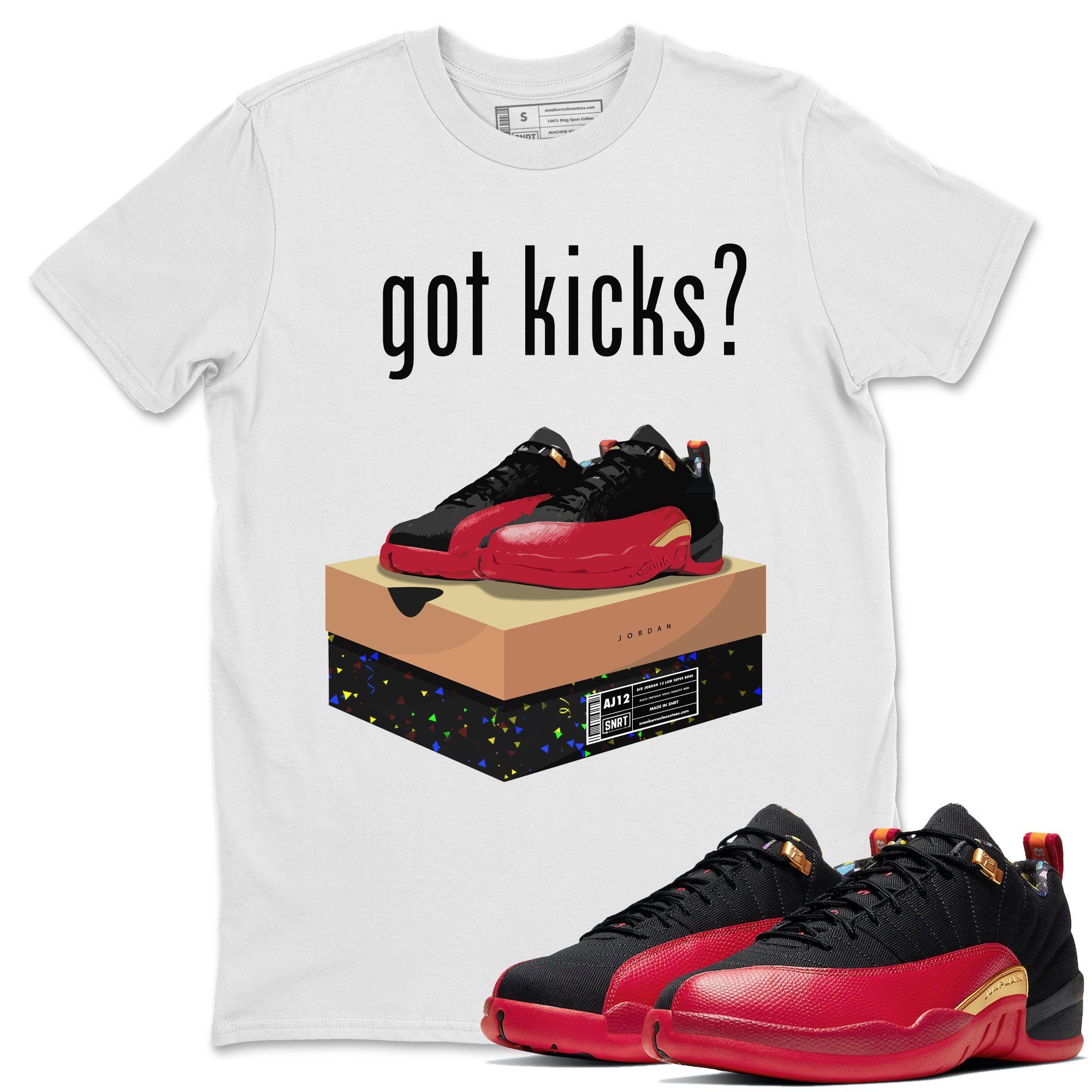 Jordan 12 Super Bowl Shirt To Match Jordans Got Kicks Sneaker Tees Jordan 12 Super Bowl Drip Gear Zone Sneaker Matching Clothing Unisex Shirts