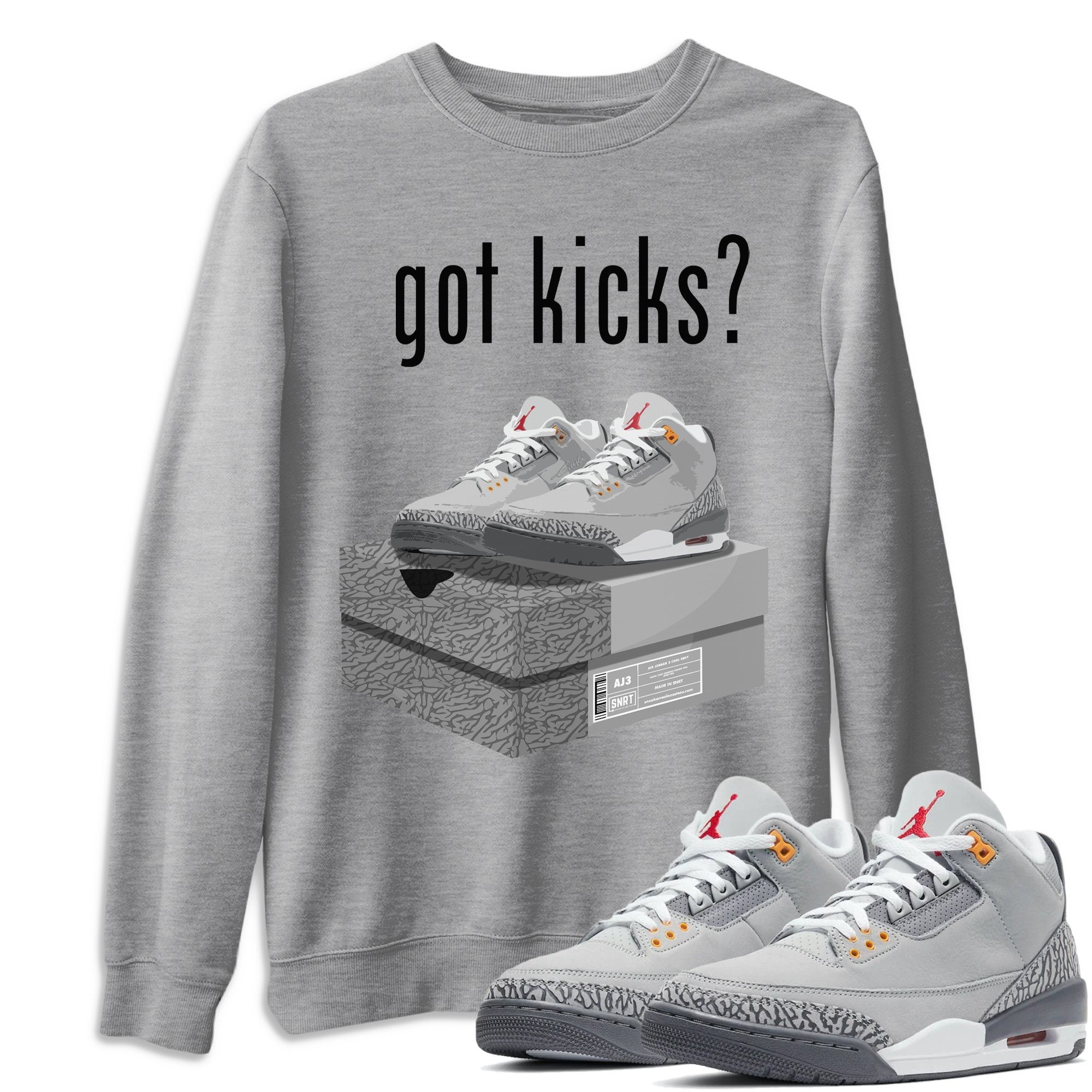 Jordan 3 Cool Grey Shirt To Match Jordans Got Kicks Sneaker Tees Jordan 3 Cool Grey Drip Gear Zone Sneaker Matching Clothing Unisex Shirts