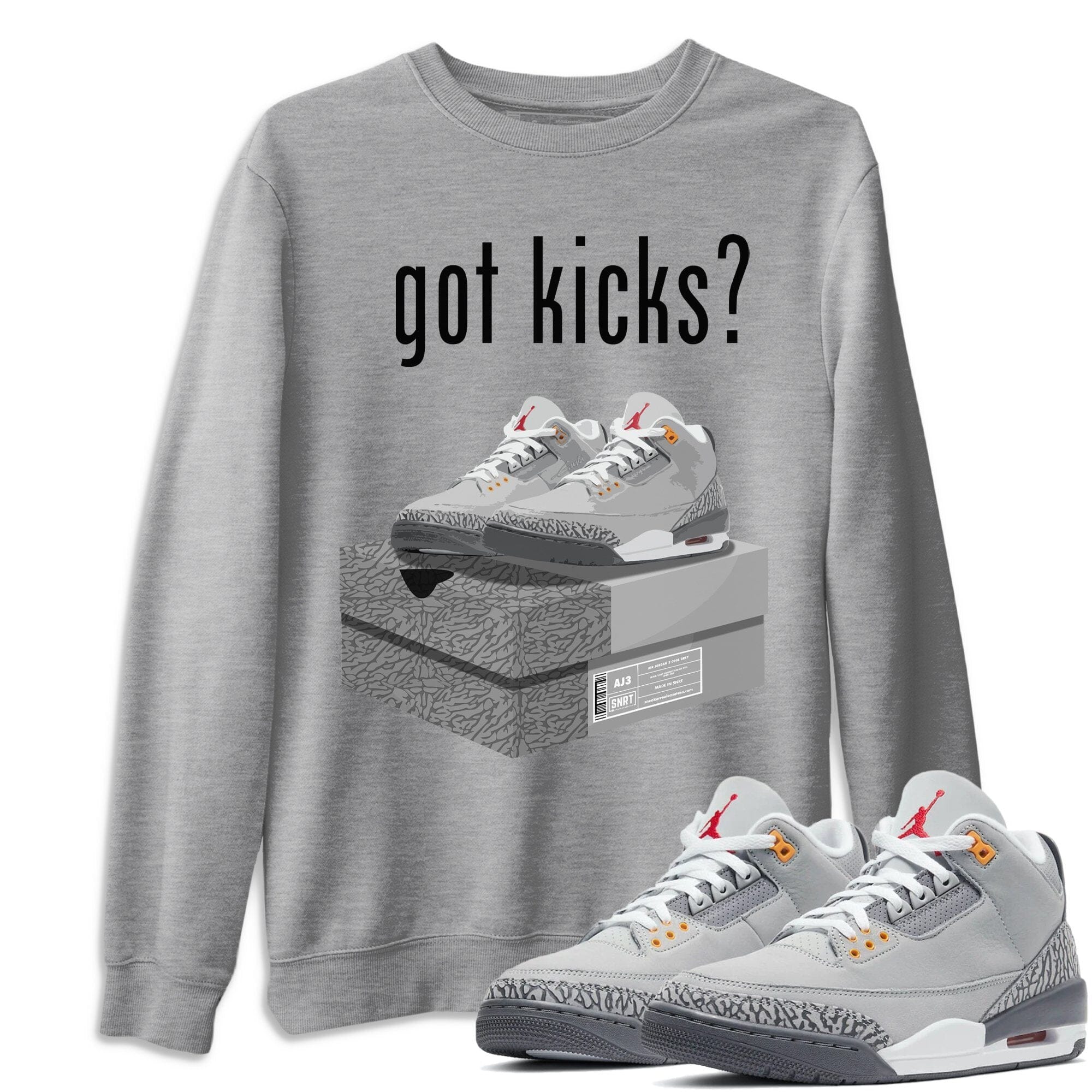 Jordan 3 Cool Grey Shirt To Match Jordans Got Kicks Sneaker Tees Jordan 3 Cool Grey Drip Gear Zone Sneaker Matching Clothing Unisex Shirts