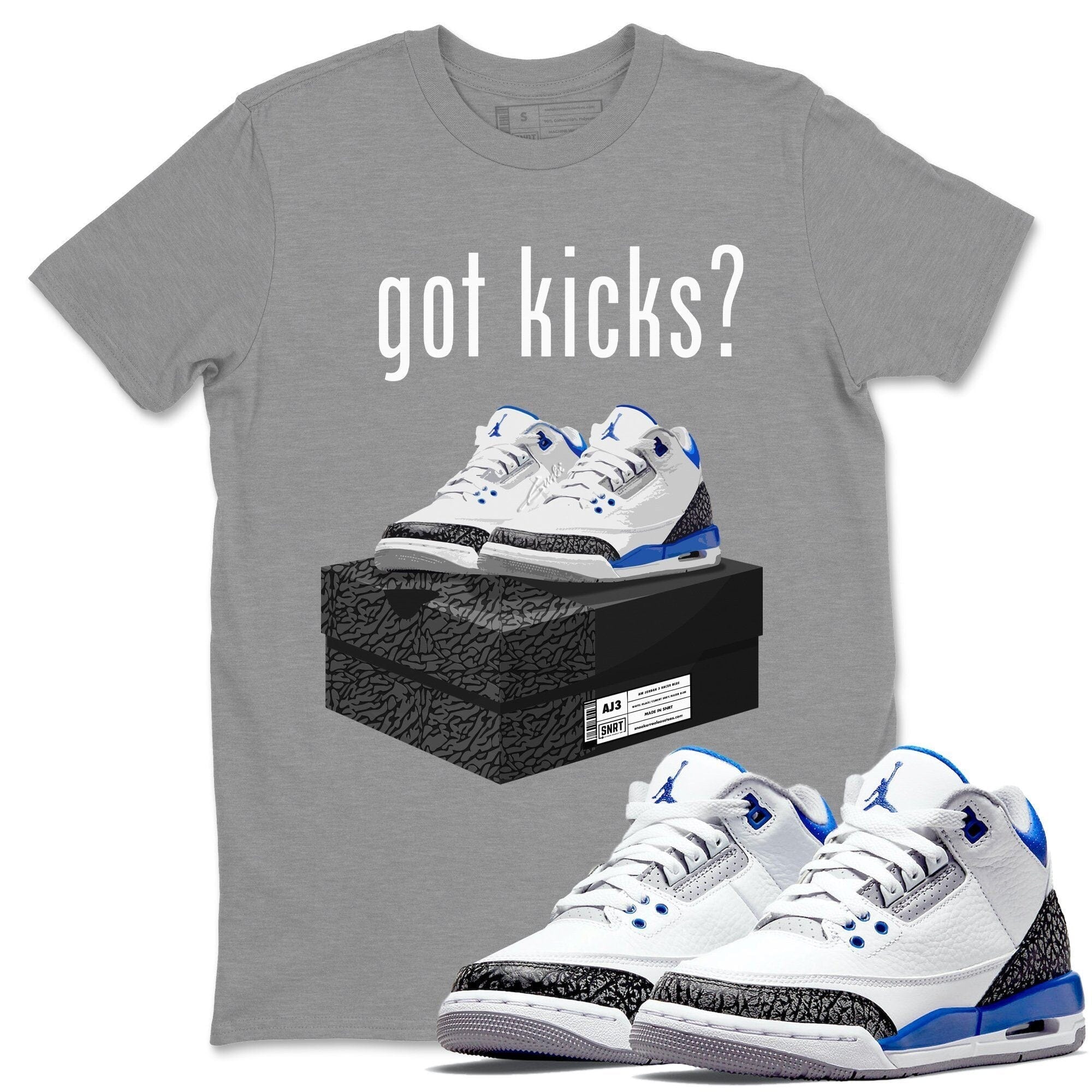 Jordan 3 Racer Blue Shirt To Match Jordans Got Kicks Sneaker Tees Jordan 3 Racer Blue Drip Gear Zone Sneaker Matching Clothing Unisex Shirts