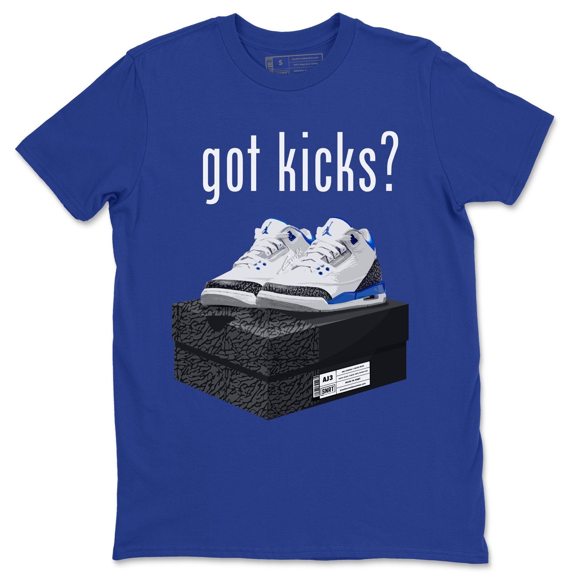 Jordan 3 Racer Blue Shirt To Match Jordans Got Kicks Sneaker Tees Jordan 3 Racer Blue Drip Gear Zone Sneaker Matching Clothing Unisex Shirts