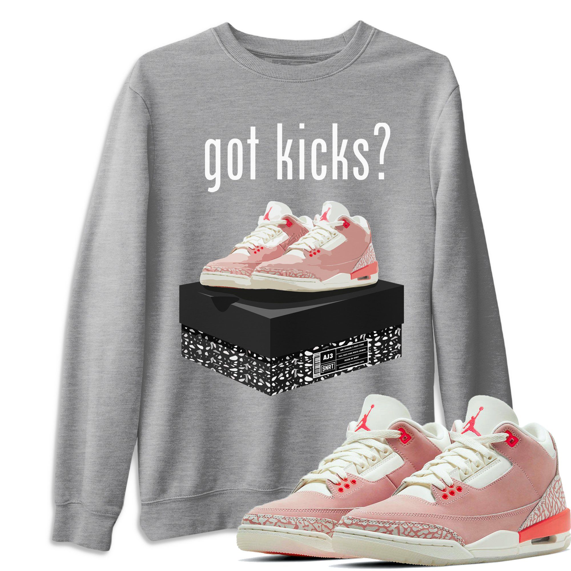 Jordan 3 Rust Pink Shirt To Match Jordans Got Kicks Sneaker Tees Jordan 3 Rust Pink Drip Gear Zone Sneaker Matching Clothing Unisex Shirts