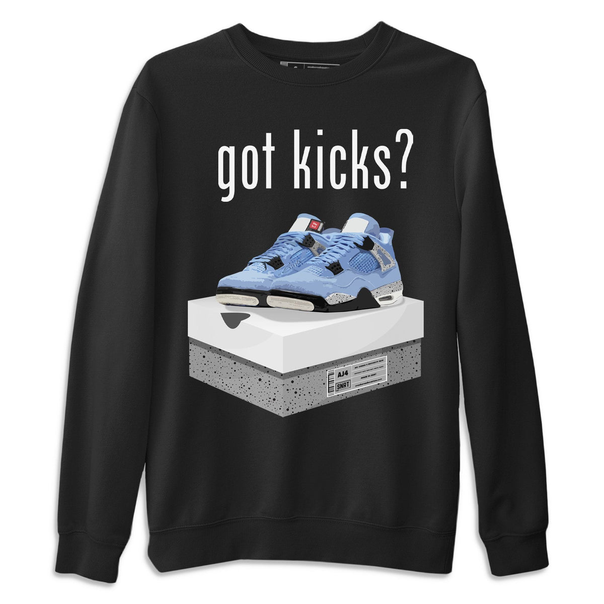 Jordan 4 University Blue Shirt To Match Jordans Got Kicks Sneaker Tees Jordan 4 University Blue Drip Gear Zone Sneaker Matching Clothing Unisex Shirts