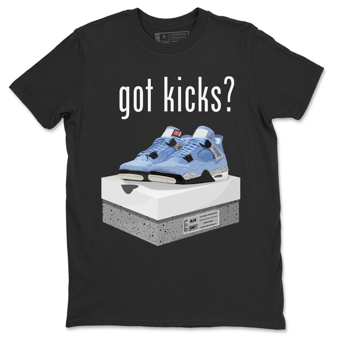 Jordan 4 University Blue Shirt To Match Jordans Got Kicks Sneaker Tees Jordan 4 University Blue Drip Gear Zone Sneaker Matching Clothing Unisex Shirts