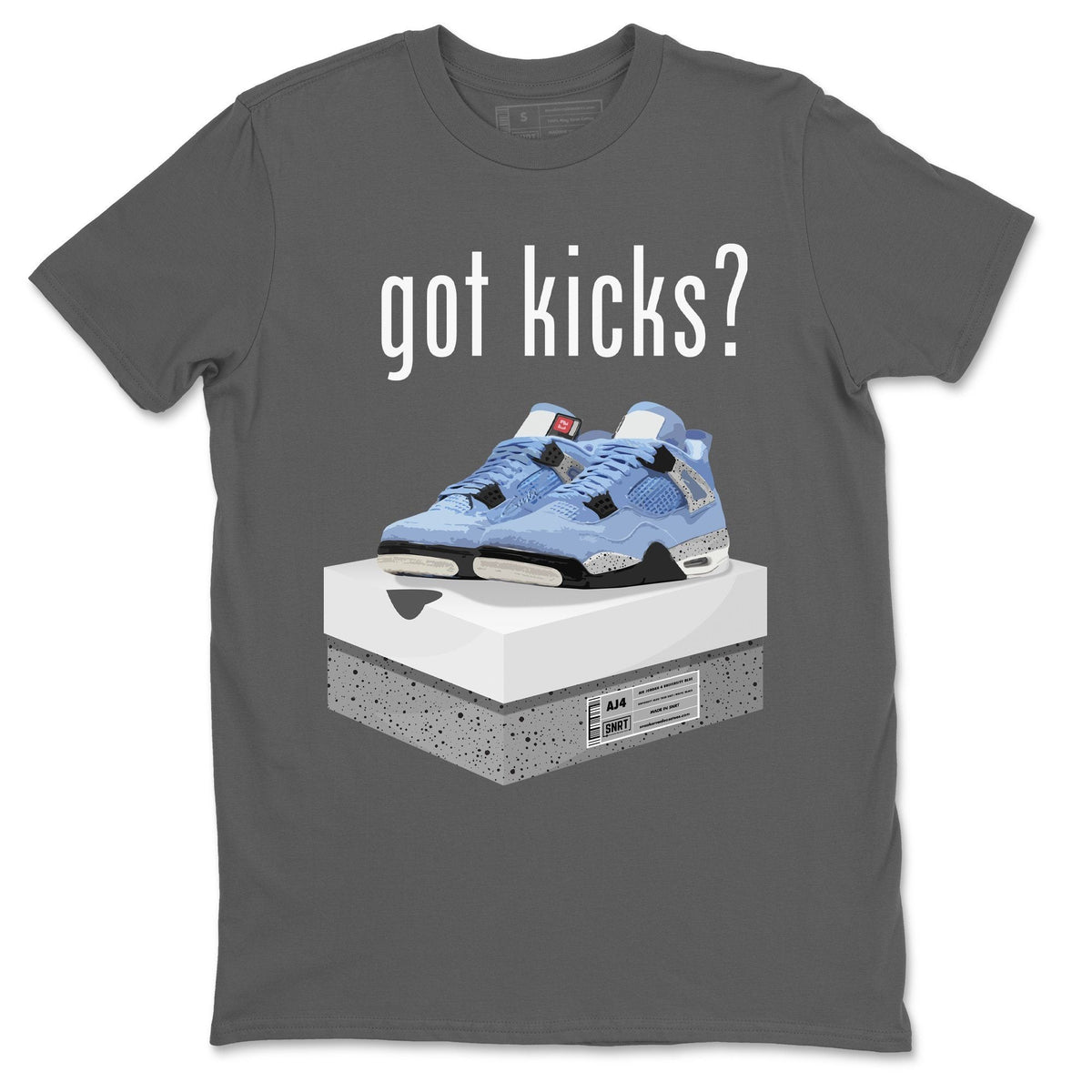 Jordan 4 University Blue Shirt To Match Jordans Got Kicks Sneaker Tees Jordan 4 University Blue Drip Gear Zone Sneaker Matching Clothing Unisex Shirts
