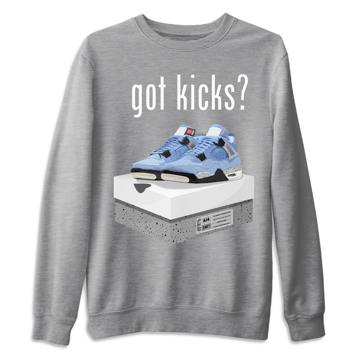 Jordan 4 University Blue Shirt To Match Jordans Got Kicks Sneaker Tees Jordan 4 University Blue Drip Gear Zone Sneaker Matching Clothing Unisex Shirts