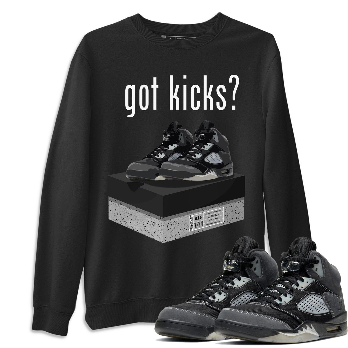Jordan 5 Anthracite Shirt To Match Jordans Got Kicks Sneaker Tees Jordan 5 Anthracite Drip Gear Zone Sneaker Matching Clothing Unisex Shirts