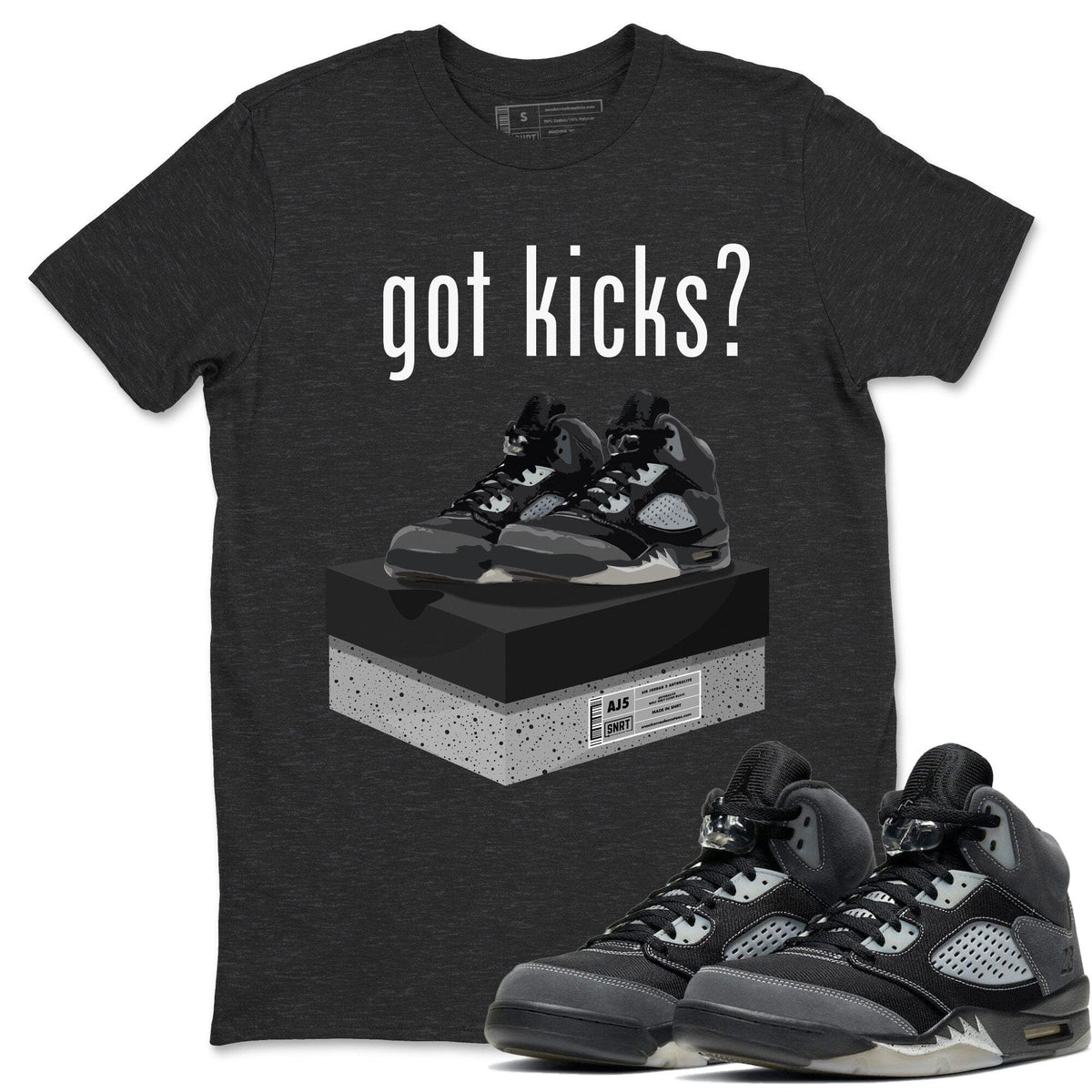 Jordan 5 Anthracite Shirt To Match Jordans Got Kicks Sneaker Tees Jordan 5 Anthracite Drip Gear Zone Sneaker Matching Clothing Unisex Shirts