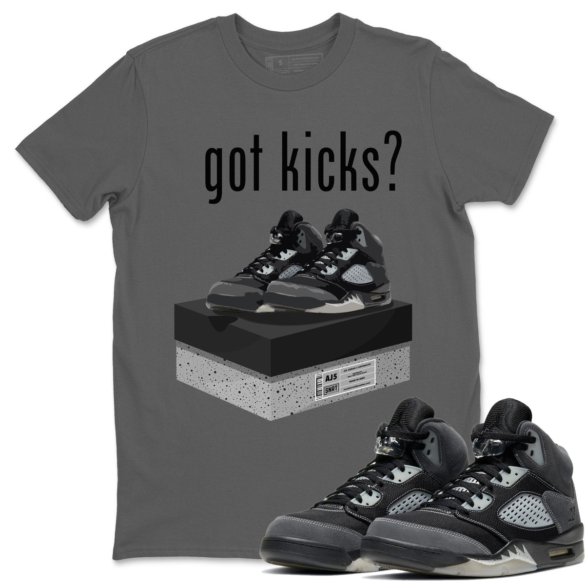 Jordan 5 Anthracite Shirt To Match Jordans Got Kicks Sneaker Tees Jordan 5 Anthracite Drip Gear Zone Sneaker Matching Clothing Unisex Shirts