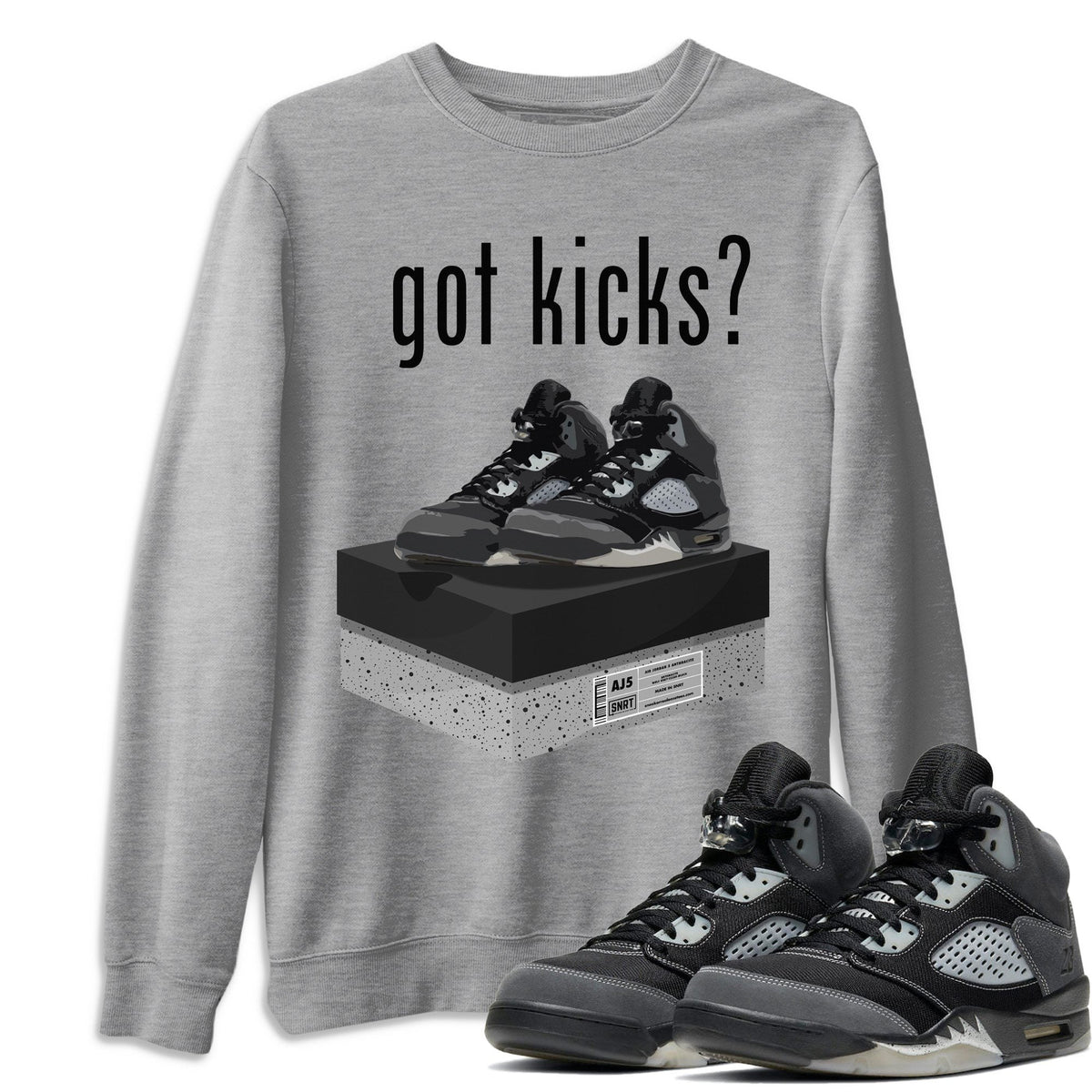 Jordan 5 Anthracite Shirt To Match Jordans Got Kicks Sneaker Tees Jordan 5 Anthracite Drip Gear Zone Sneaker Matching Clothing Unisex Shirts