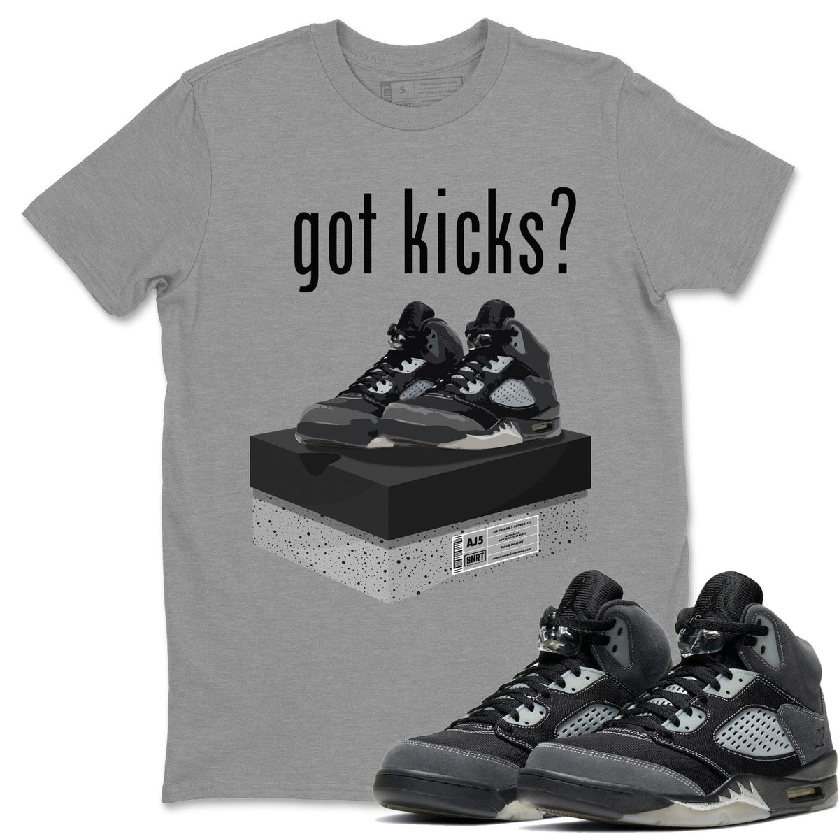 Jordan 5 Anthracite Shirt To Match Jordans Got Kicks Sneaker Tees Jordan 5 Anthracite Drip Gear Zone Sneaker Matching Clothing Unisex Shirts