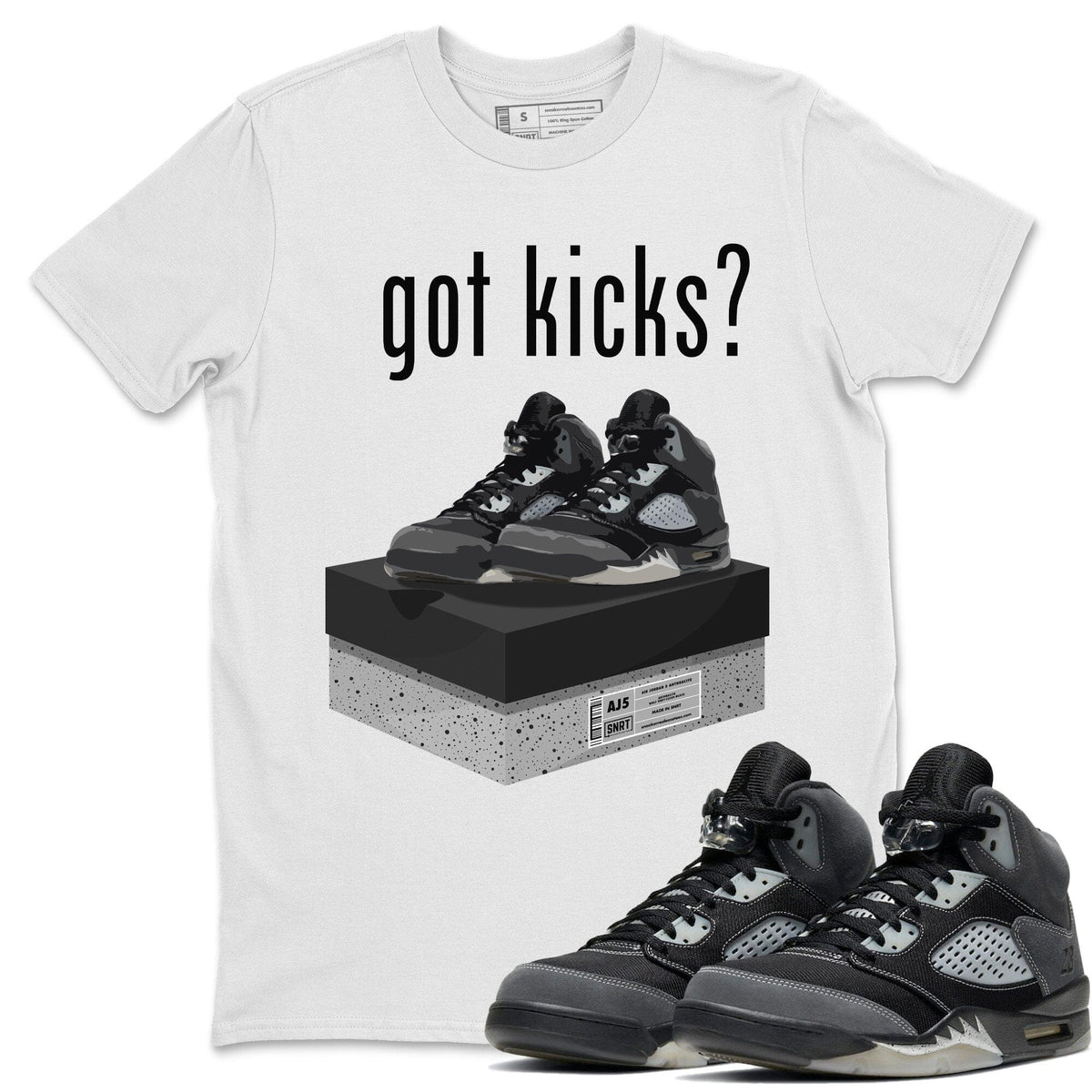 Jordan 5 Anthracite Shirt To Match Jordans Got Kicks Sneaker Tees Jordan 5 Anthracite Drip Gear Zone Sneaker Matching Clothing Unisex Shirts
