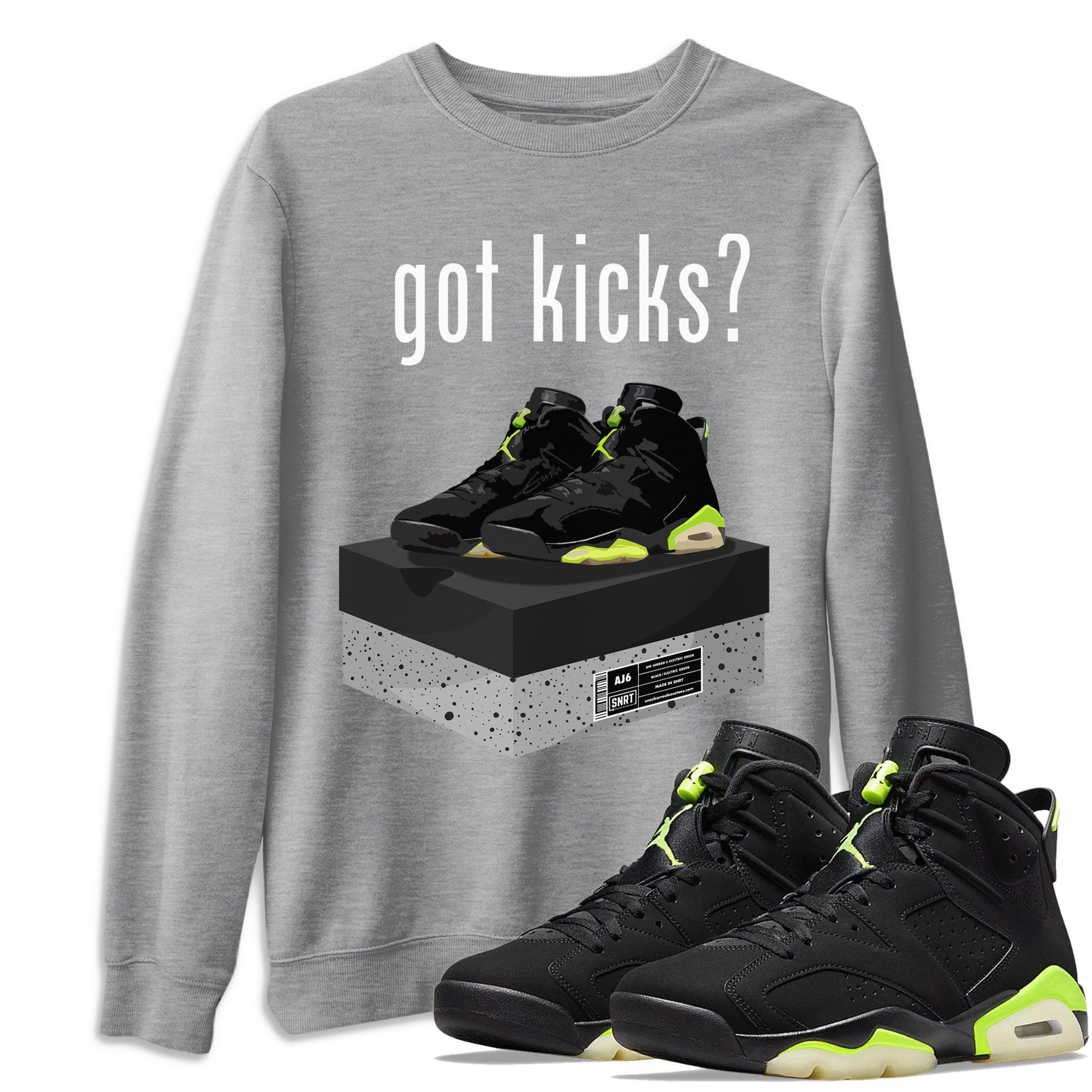 Jordan 6 Electric Green Shirt To Match Jordans Got Kicks Sneaker Tees Jordan 6 Electric Green Drip Gear Zone Sneaker Matching Clothing Unisex Shirts