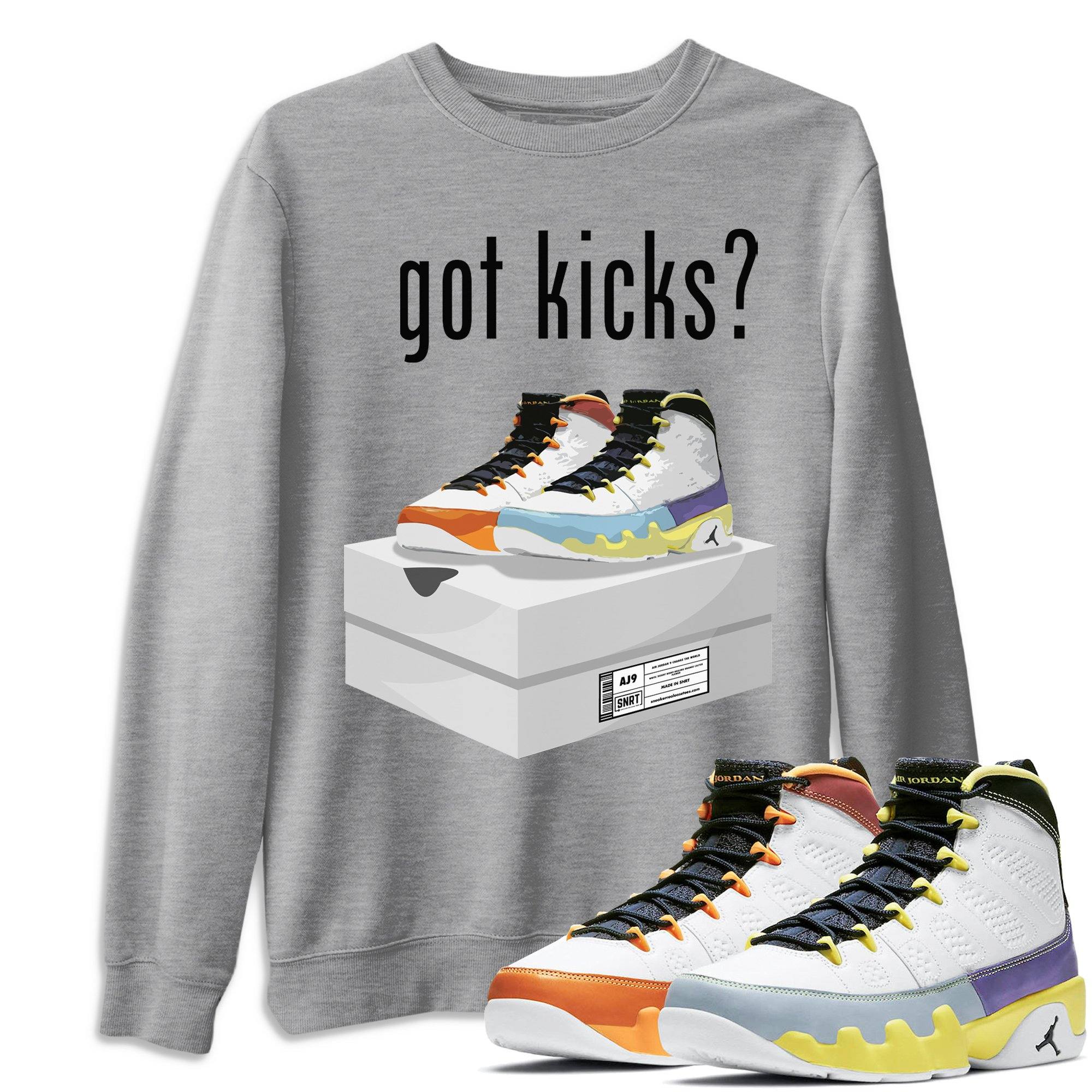 Jordan 9 Change The World Shirt To Match Jordans Got Kicks Sneaker Tees Jordan 9 Change The World Drip Gear Zone Sneaker Matching Clothing Unisex Shirts