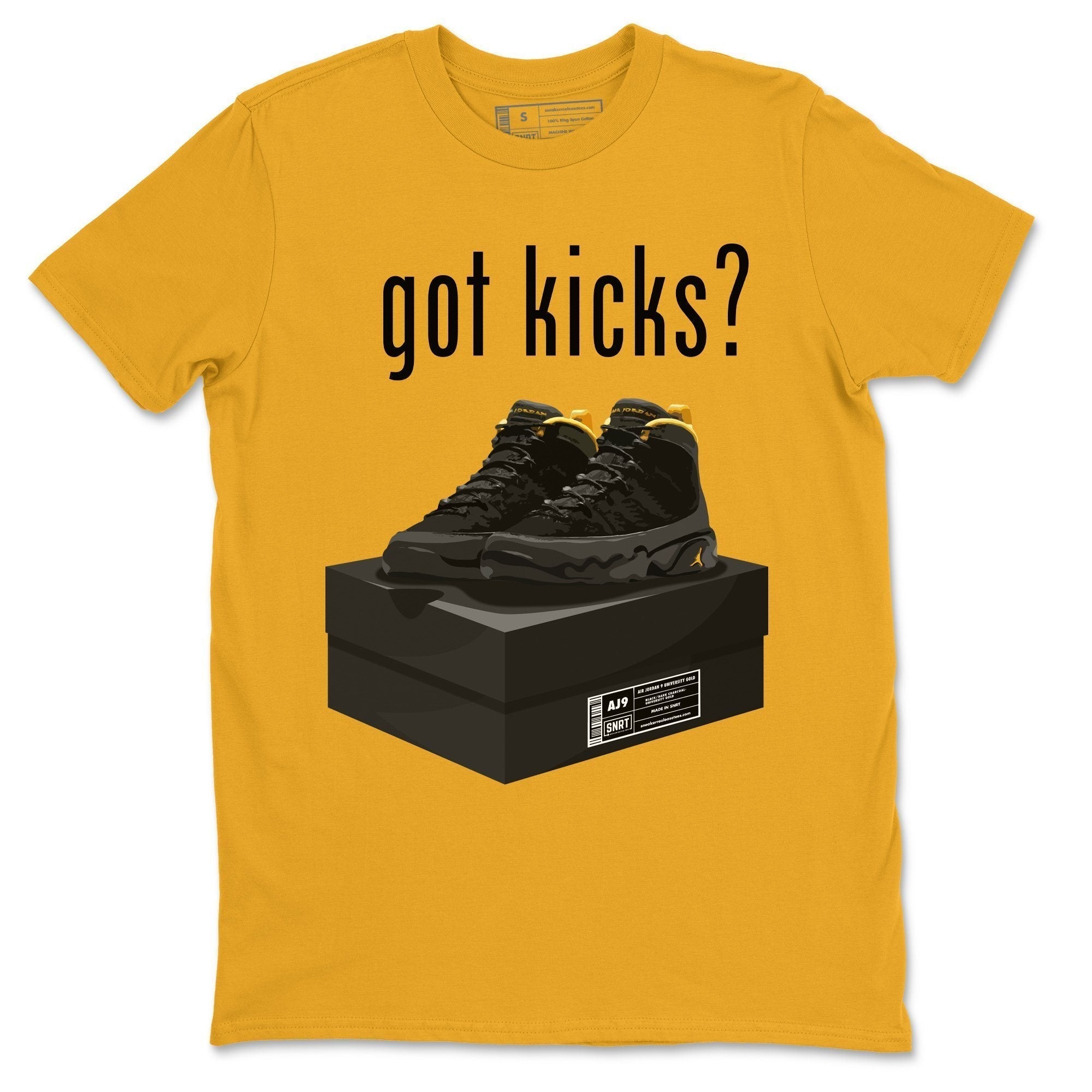 Jordan 9 University Gold Shirt To Match Jordans Got Kicks Sneaker Tees Jordan 9 University Gold Drip Gear Zone Sneaker Matching Clothing Unisex Shirts