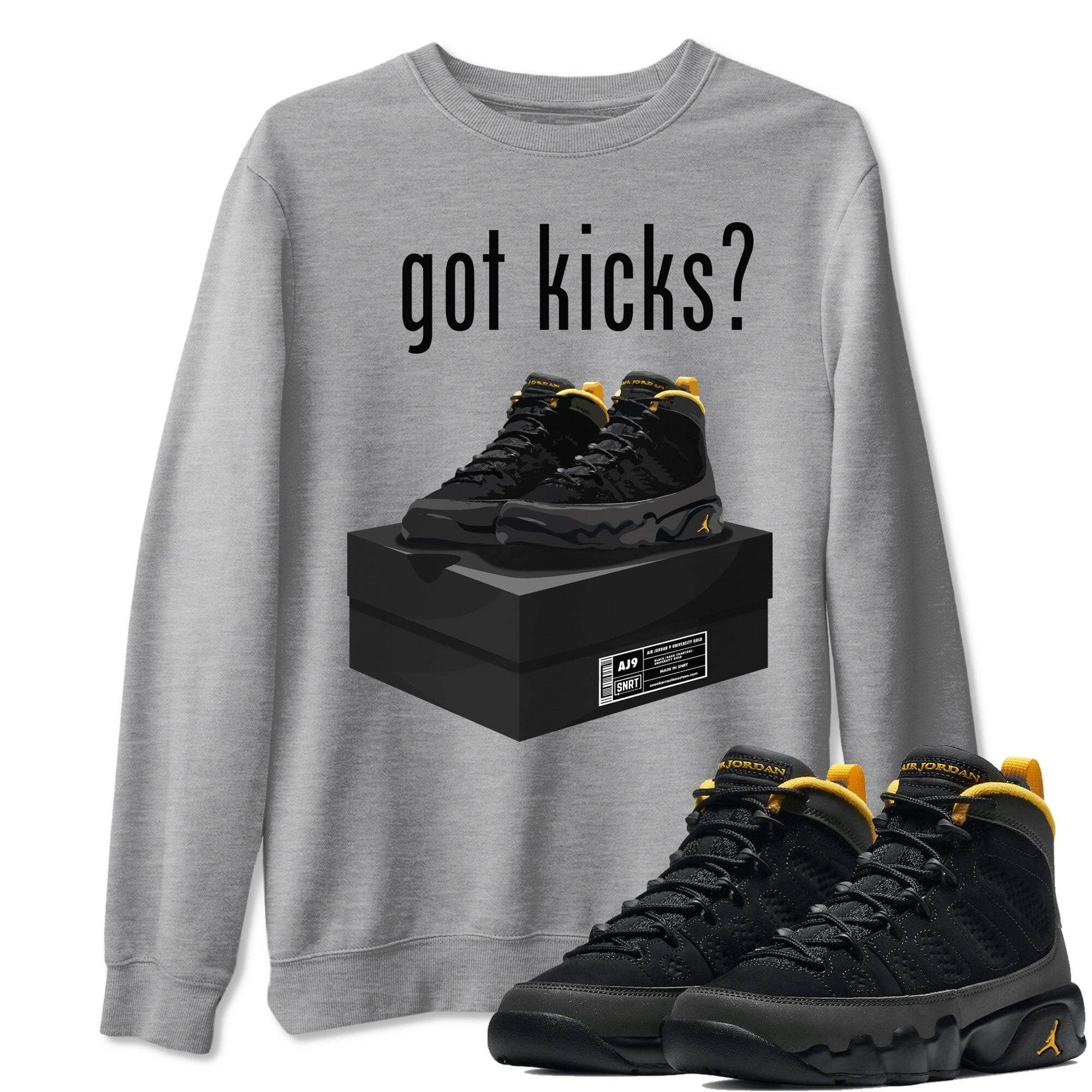 Jordan 9 University Gold Shirt To Match Jordans Got Kicks Sneaker Tees Jordan 9 University Gold Drip Gear Zone Sneaker Matching Clothing Unisex Shirts
