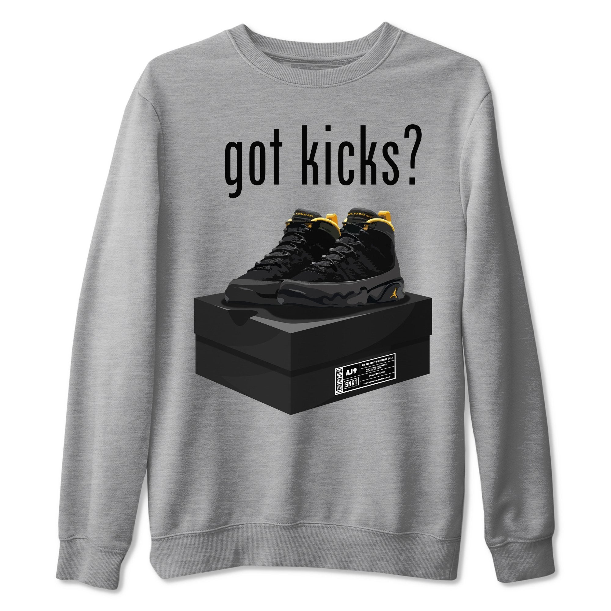 Jordan 9 University Gold Shirt To Match Jordans Got Kicks Sneaker Tees Jordan 9 University Gold Drip Gear Zone Sneaker Matching Clothing Unisex Shirts