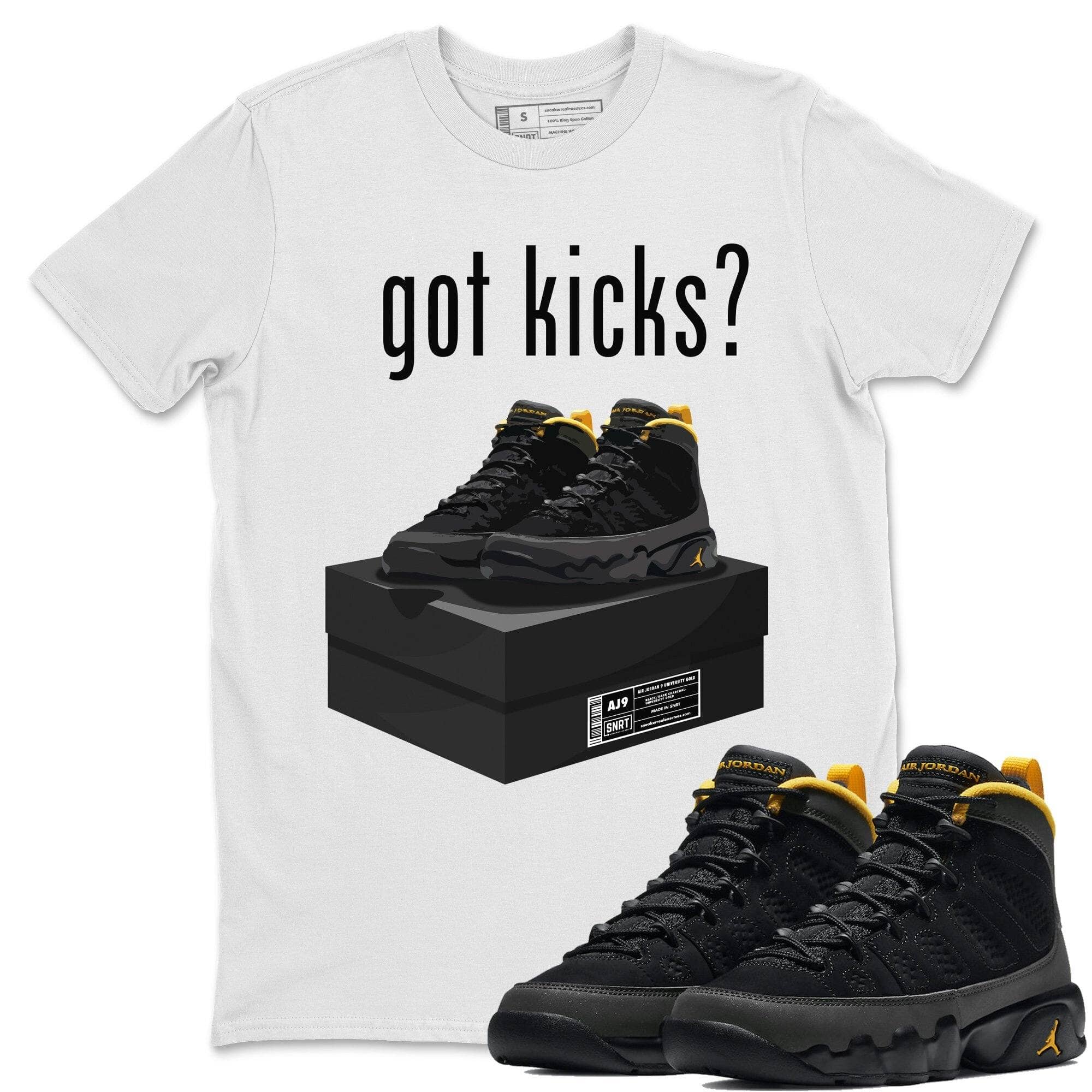 Jordan 9 University Gold Shirt To Match Jordans Got Kicks Sneaker Tees Jordan 9 University Gold Drip Gear Zone Sneaker Matching Clothing Unisex Shirts