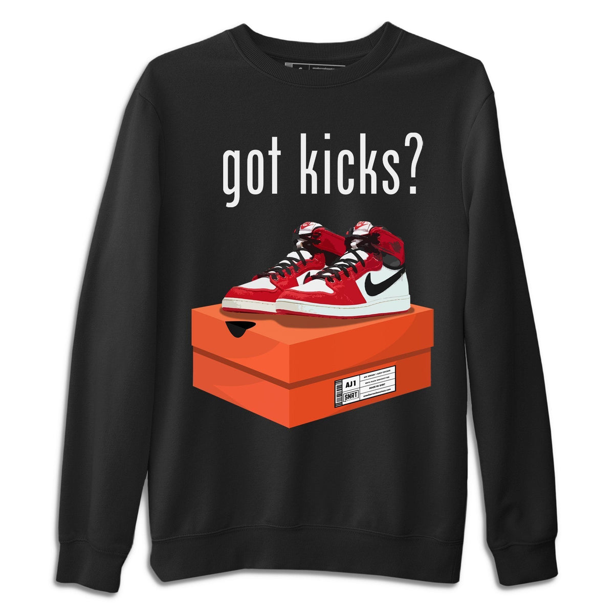 Jordan 1 Chicago Sneaker Matching T-Shirt Got Kicks Sneaker Tees Jordan 1 Chicago Sneaker Release Tees Crew Neck Tees