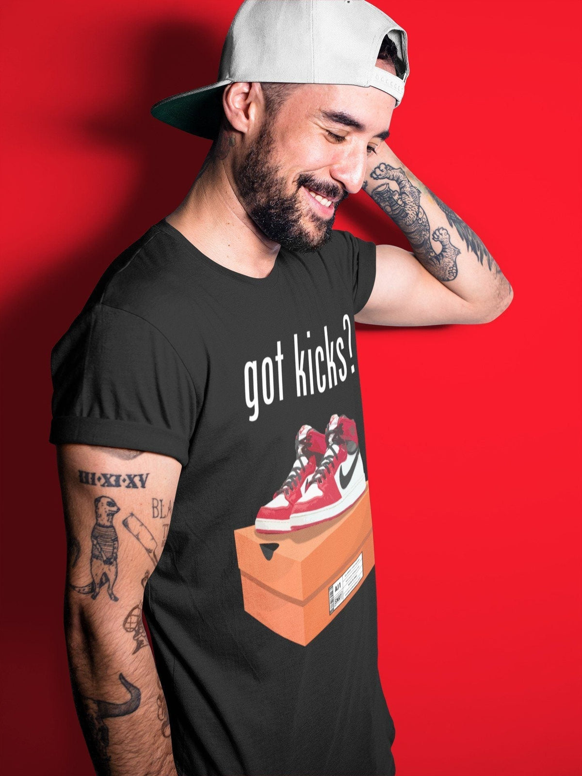 Jordan 1 Chicago Sneaker Matching T-Shirt Got Kicks Sneaker Tees Jordan 1 Chicago Sneaker Release Tees Crew Neck Tees