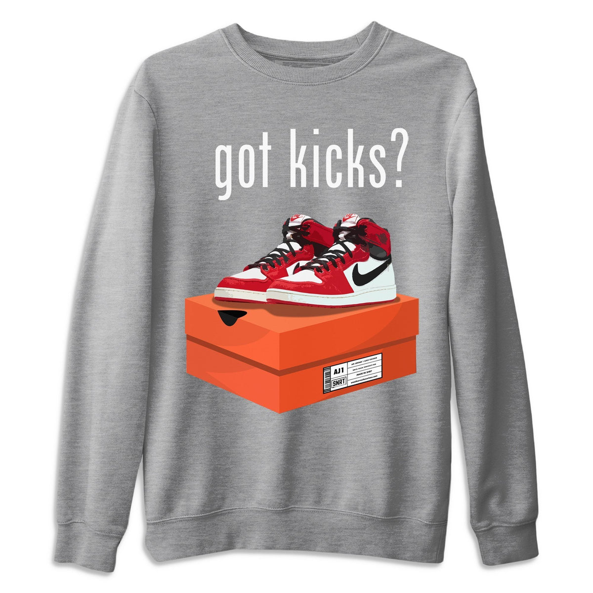 Jordan 1 Chicago Sneaker Matching T-Shirt Got Kicks Sneaker Tees Jordan 1 Chicago Sneaker Release Tees Crew Neck Tees