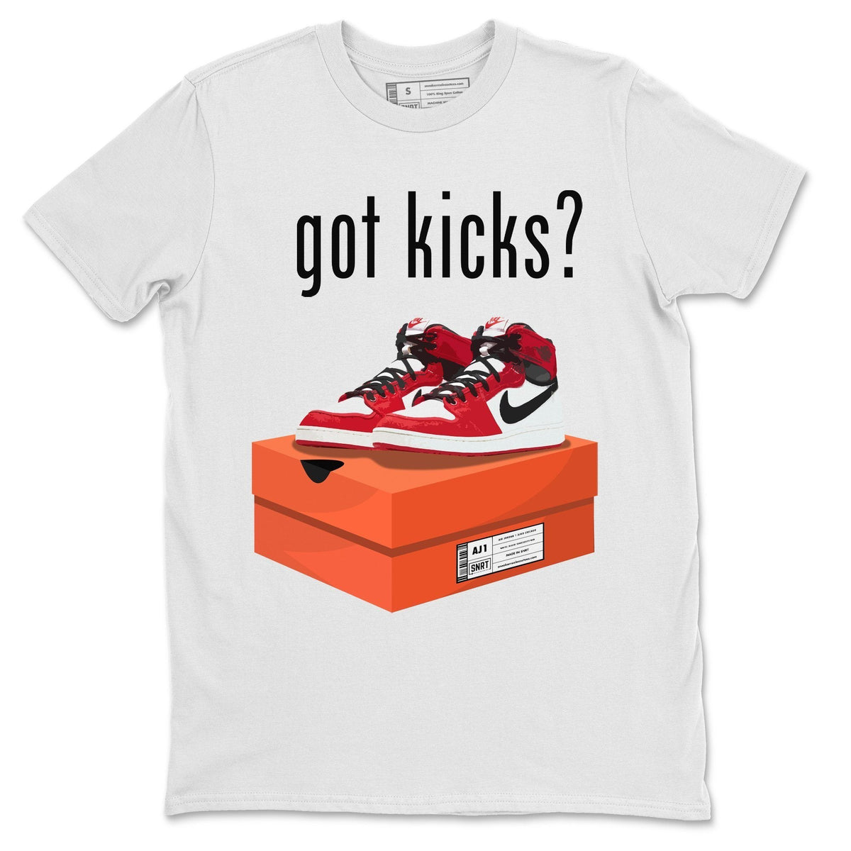 Jordan 1 Chicago Sneaker Matching T-Shirt Got Kicks Sneaker Tees Jordan 1 Chicago Sneaker Release Tees Crew Neck Tees