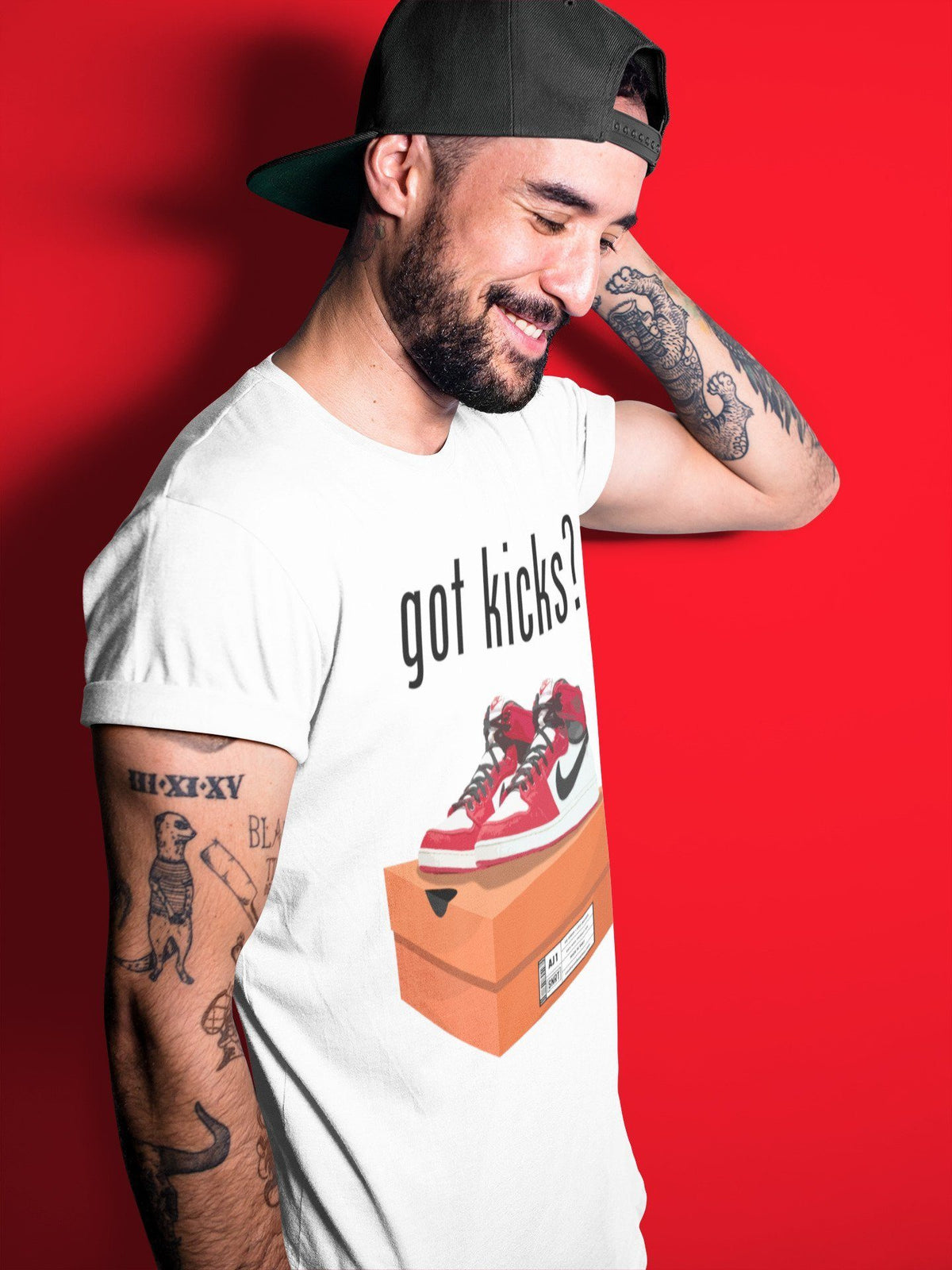 Jordan 1 Chicago Sneaker Matching T-Shirt Got Kicks Sneaker Tees Jordan 1 Chicago Sneaker Release Tees Crew Neck Tees