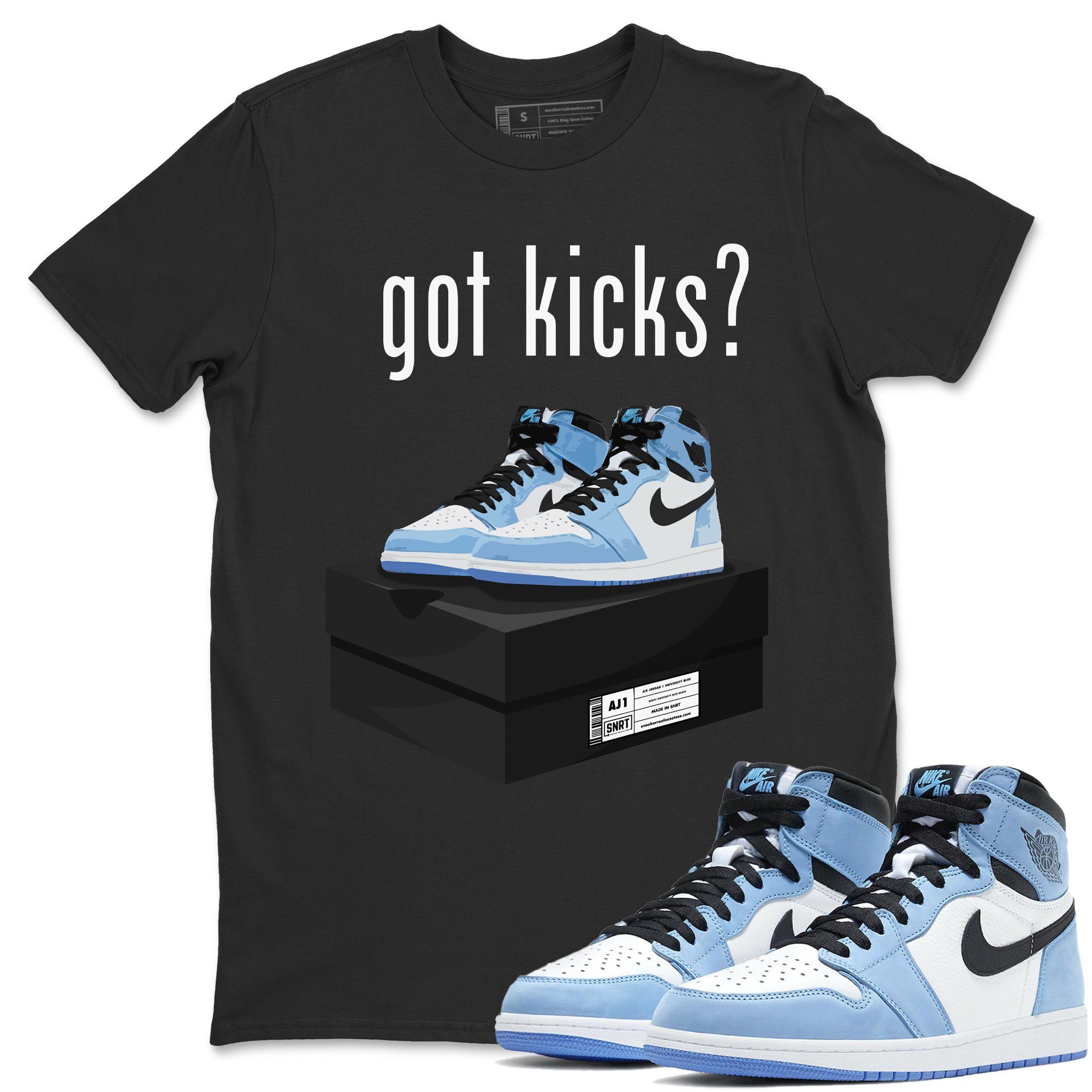 Jordan 1 University Blue Shirt To Match Jordans Got Kicks Sneaker Tees Jordan 1 University Blue Drip Gear Zone Sneaker Matching Clothing Unisex Shirts