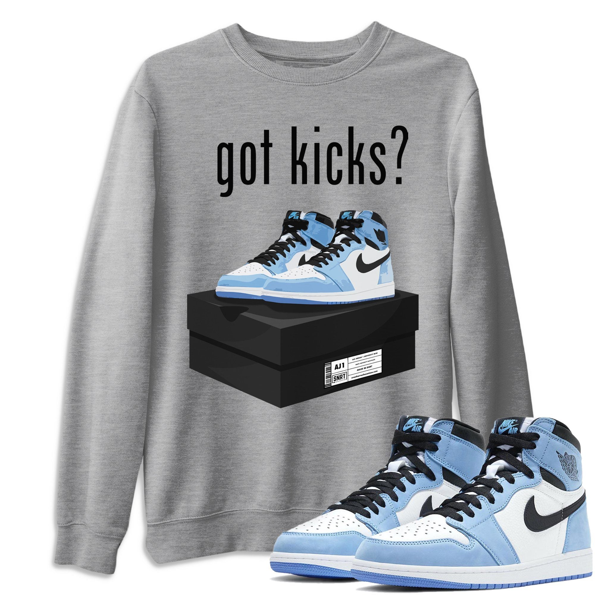 Jordan 1 University Blue Shirt To Match Jordans Got Kicks Sneaker Tees Jordan 1 University Blue Drip Gear Zone Sneaker Matching Clothing Unisex Shirts