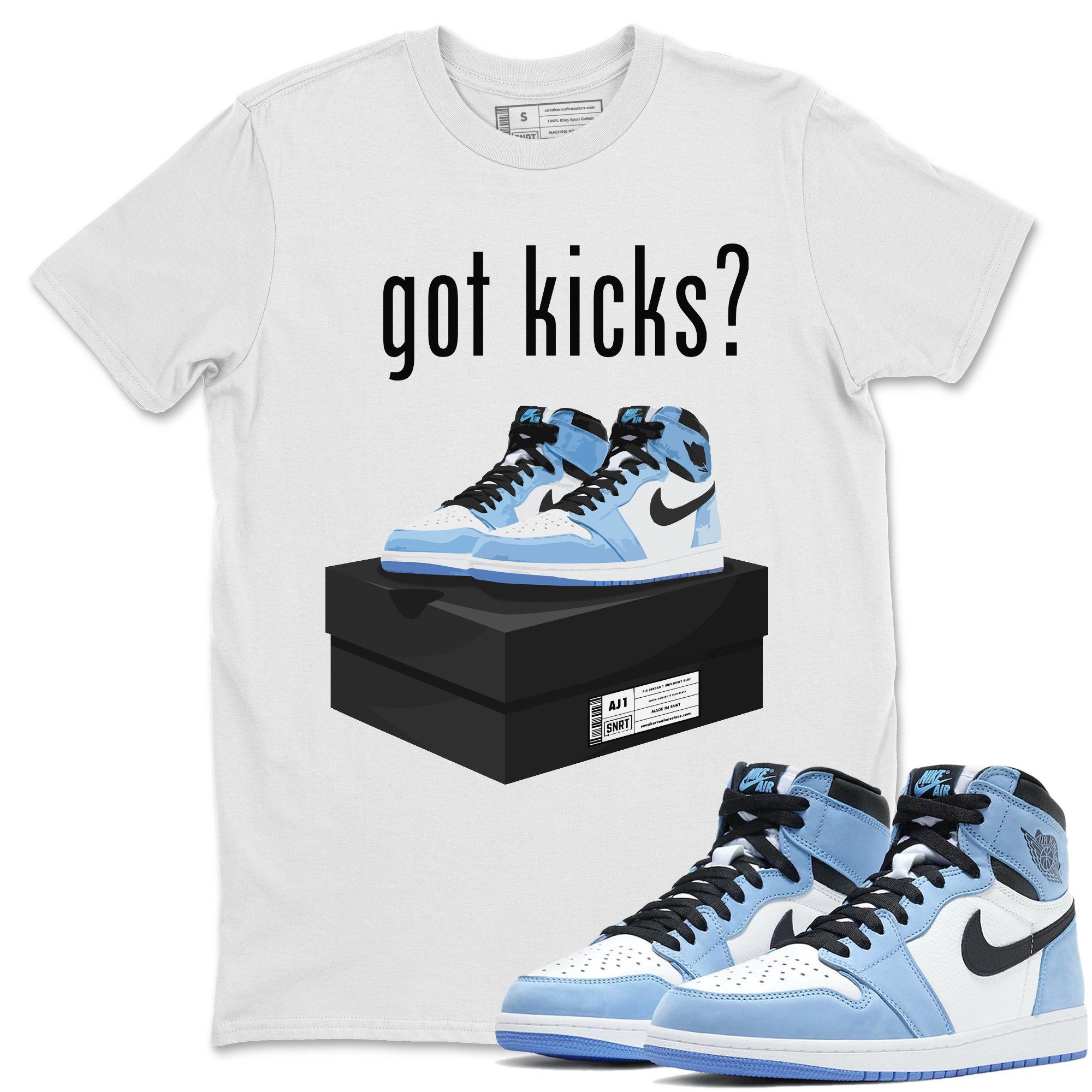 Jordan 1 University Blue Shirt To Match Jordans Got Kicks Sneaker Tees Jordan 1 University Blue Drip Gear Zone Sneaker Matching Clothing Unisex Shirts