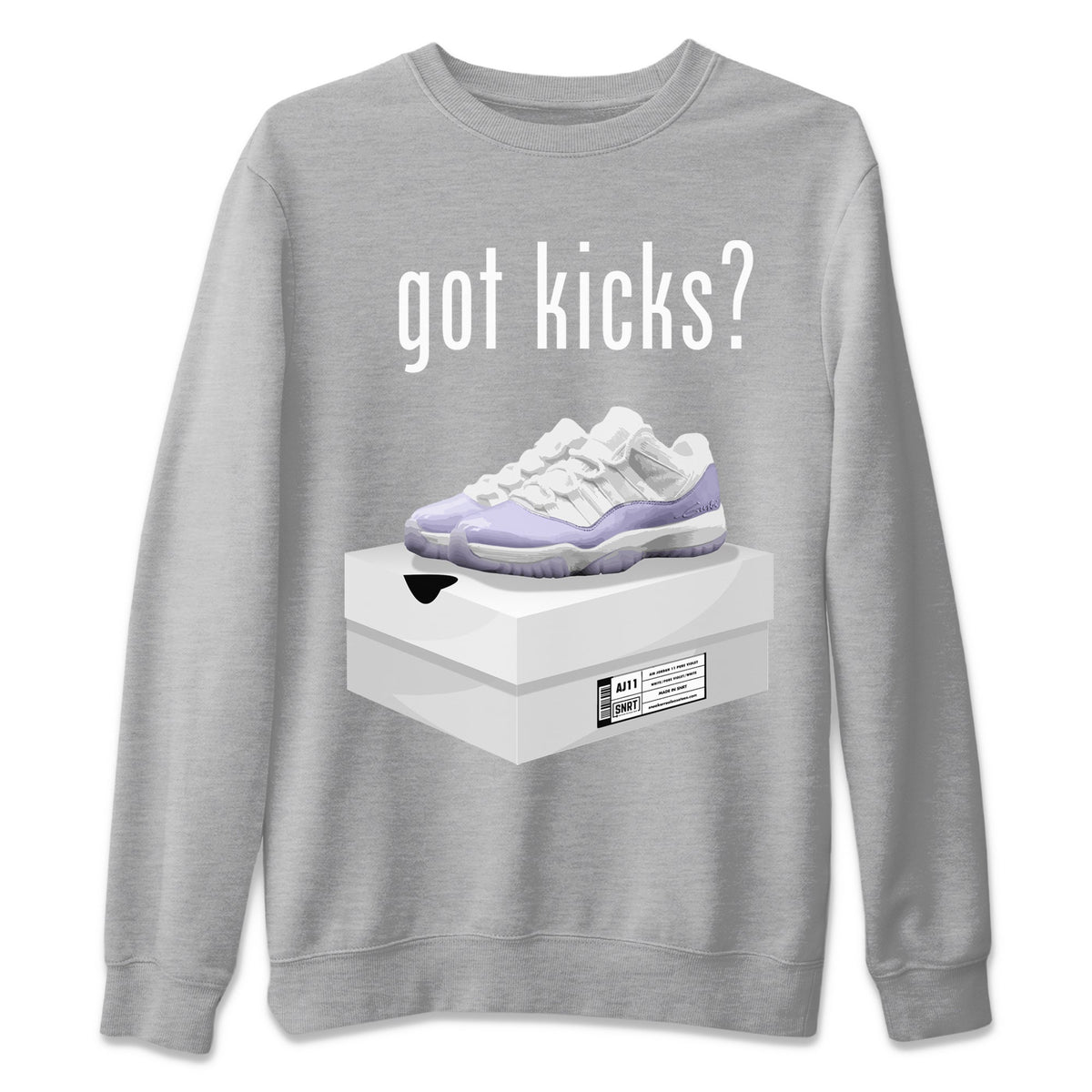 Jordan 11 Pure Violet Sneaker Matching T-Shirt Got Kicks Sneaker Tees Jordan 11 Pure Violet Sneaker Release Tees Crew Neck Tees