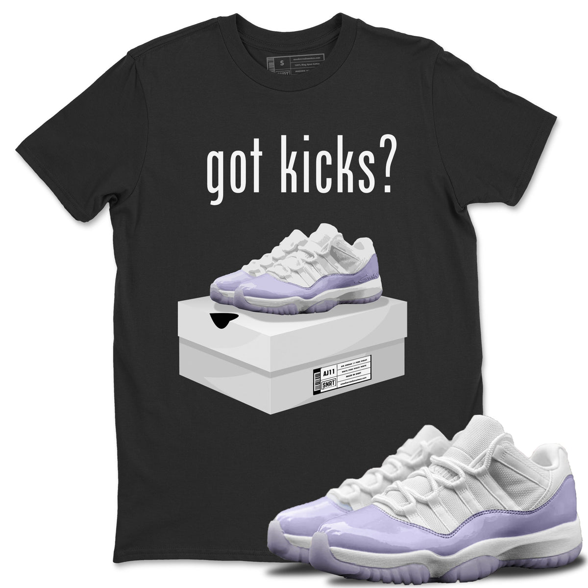Jordan 11 Pure Violet Sneaker Matching T-Shirt Got Kicks Sneaker Tees Jordan 11 Pure Violet Sneaker Release Tees Crew Neck Tees