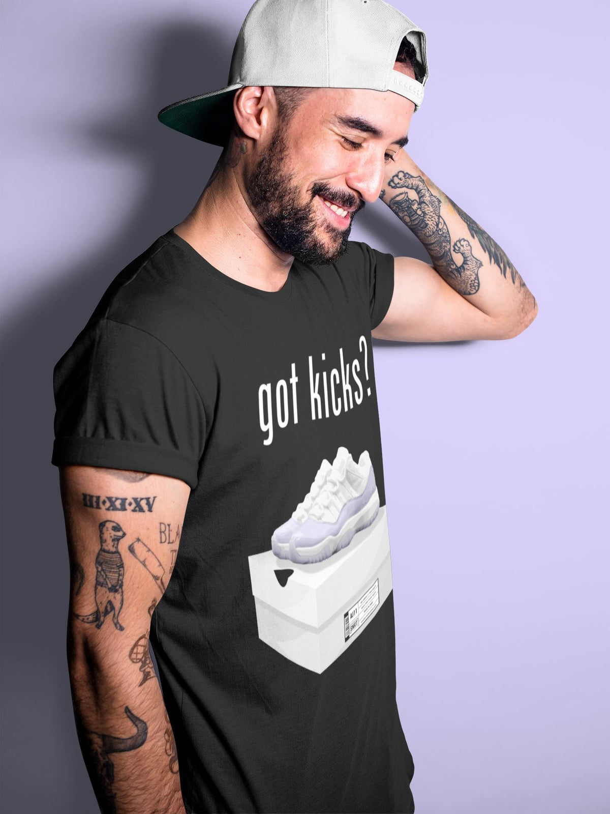 Jordan 11 Pure Violet Sneaker Matching T-Shirt Got Kicks Sneaker Tees Jordan 11 Pure Violet Sneaker Release Tees Crew Neck Tees