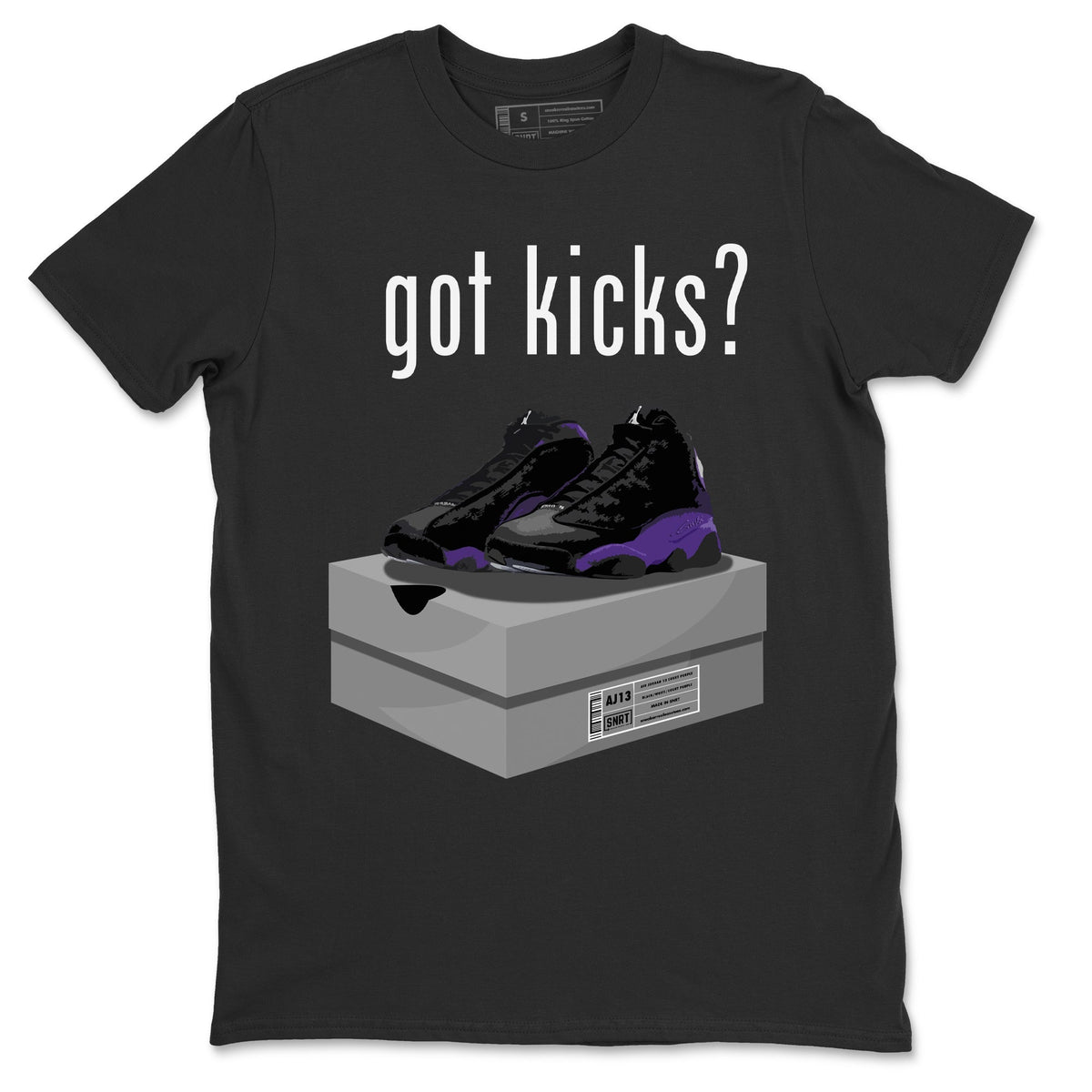 Jordan 13 Court Purple Sneaker Matching T-Shirt Got Kicks Sneaker Tees Jordan 13 Court Purple Sneaker Release Tees Crew Neck Tees