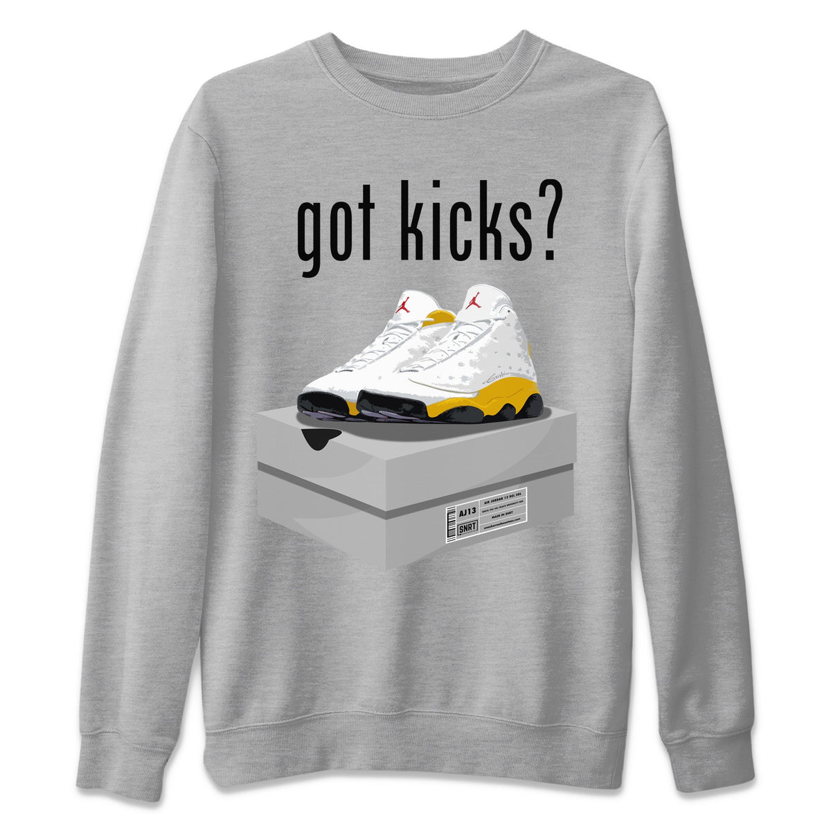 Jordan 13 Del Sol Sneaker Matching T-Shirt Got Kicks Sneaker Tees Jordan 13 Del Sol Sneaker Release Tees Crew Neck Tees