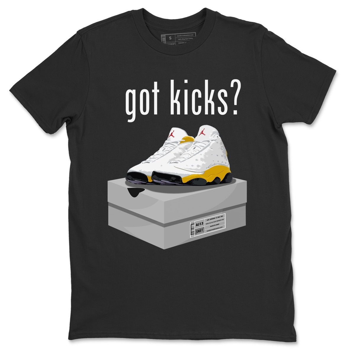 Jordan 13 Del Sol Sneaker Matching T-Shirt Got Kicks Sneaker Tees Jordan 13 Del Sol Sneaker Release Tees Crew Neck Tees