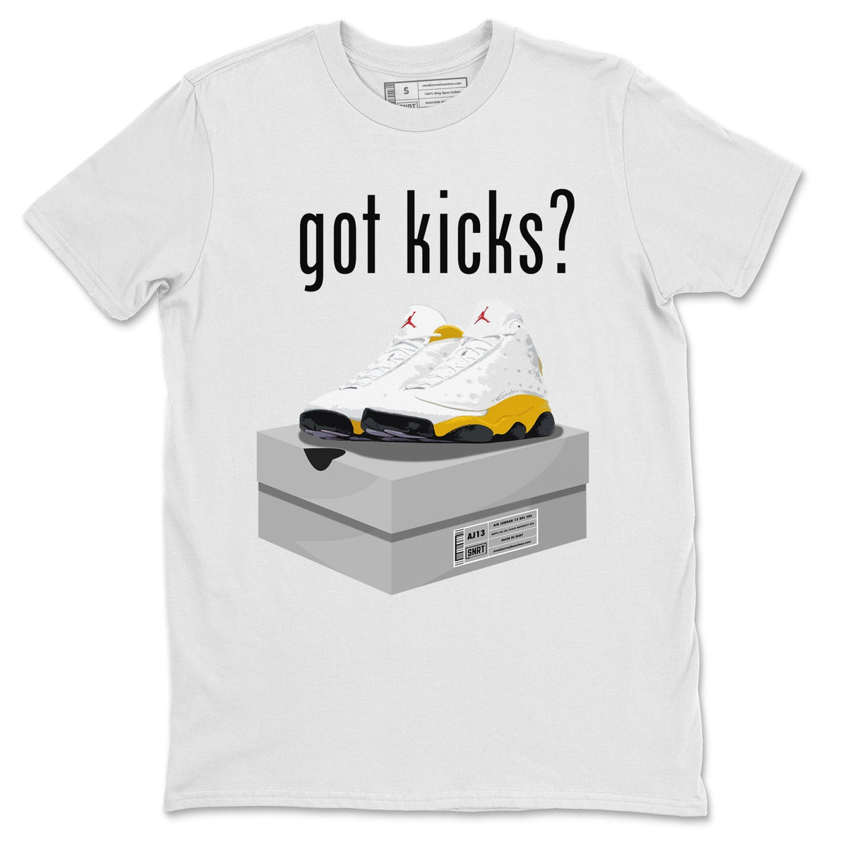 Jordan 13 Del Sol Sneaker Matching T-Shirt Got Kicks Sneaker Tees Jordan 13 Del Sol Sneaker Release Tees Crew Neck Tees