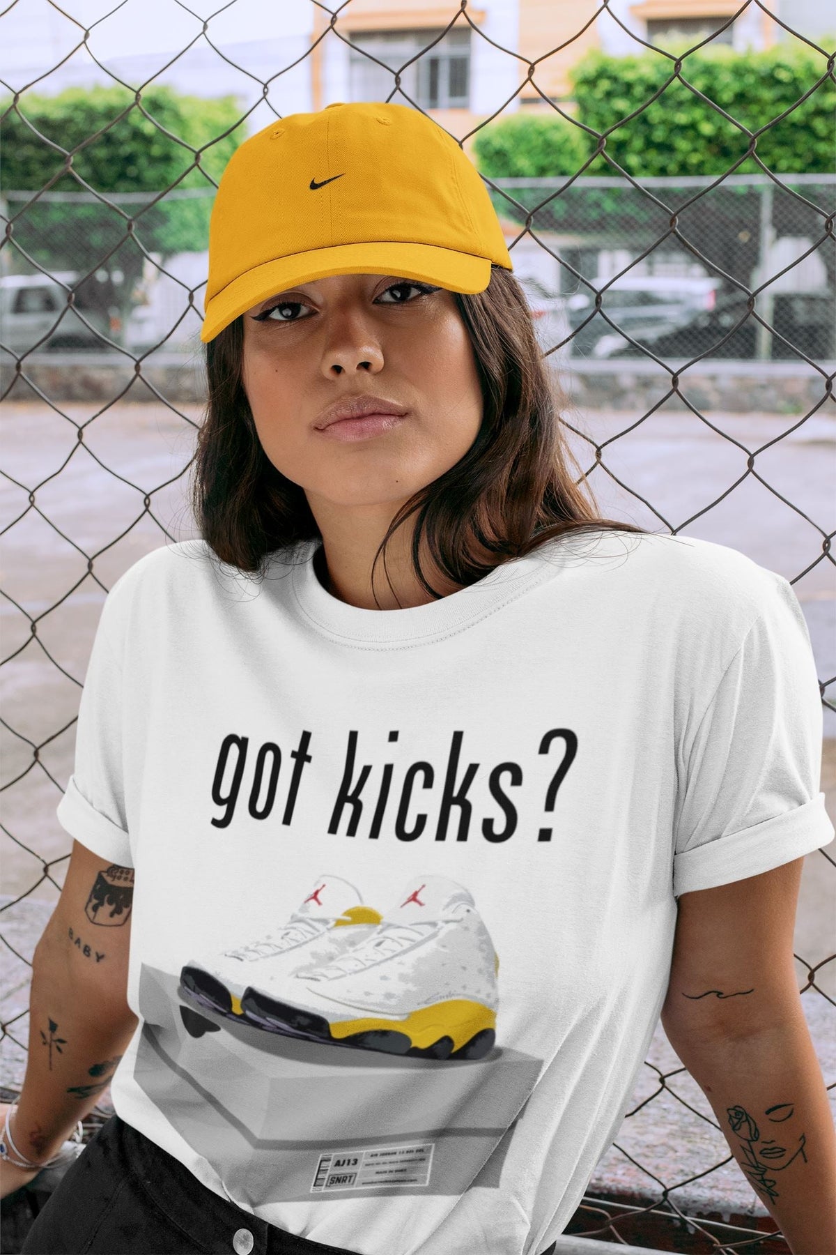 Jordan 13 Del Sol Sneaker Matching T-Shirt Got Kicks Sneaker Tees Jordan 13 Del Sol Sneaker Release Tees Crew Neck Tees