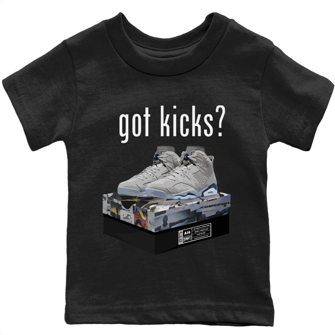 Jordan 6 Georgetown Sneaker Matching T-Shirt Got Kicks Sneaker Tees Jordan 6 Georgetown Sneaker Release Tees Kids Shirts