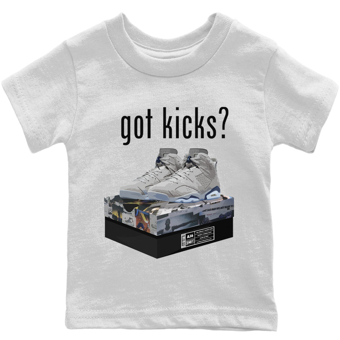 Jordan 6 Georgetown Sneaker Matching T-Shirt Got Kicks Sneaker Tees Jordan 6 Georgetown Sneaker Release Tees Kids Shirts