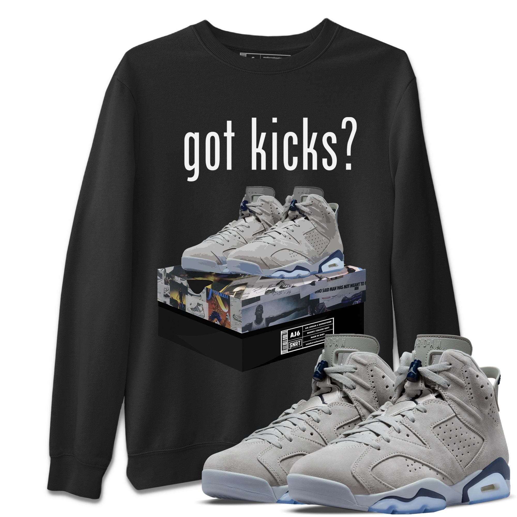 Jordan 6 Georgetown Shirt To Match Jordans Got Kicks Sneaker Tees Jordan 6 Georgetown Drip Gear Zone Sneaker Matching Clothing Unisex Shirts
