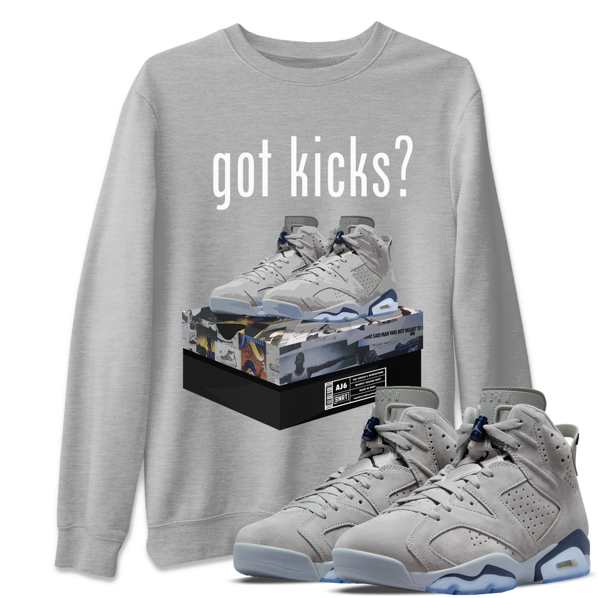 Jordan 6 Georgetown Shirt To Match Jordans Got Kicks Sneaker Tees Jordan 6 Georgetown Drip Gear Zone Sneaker Matching Clothing Unisex Shirts