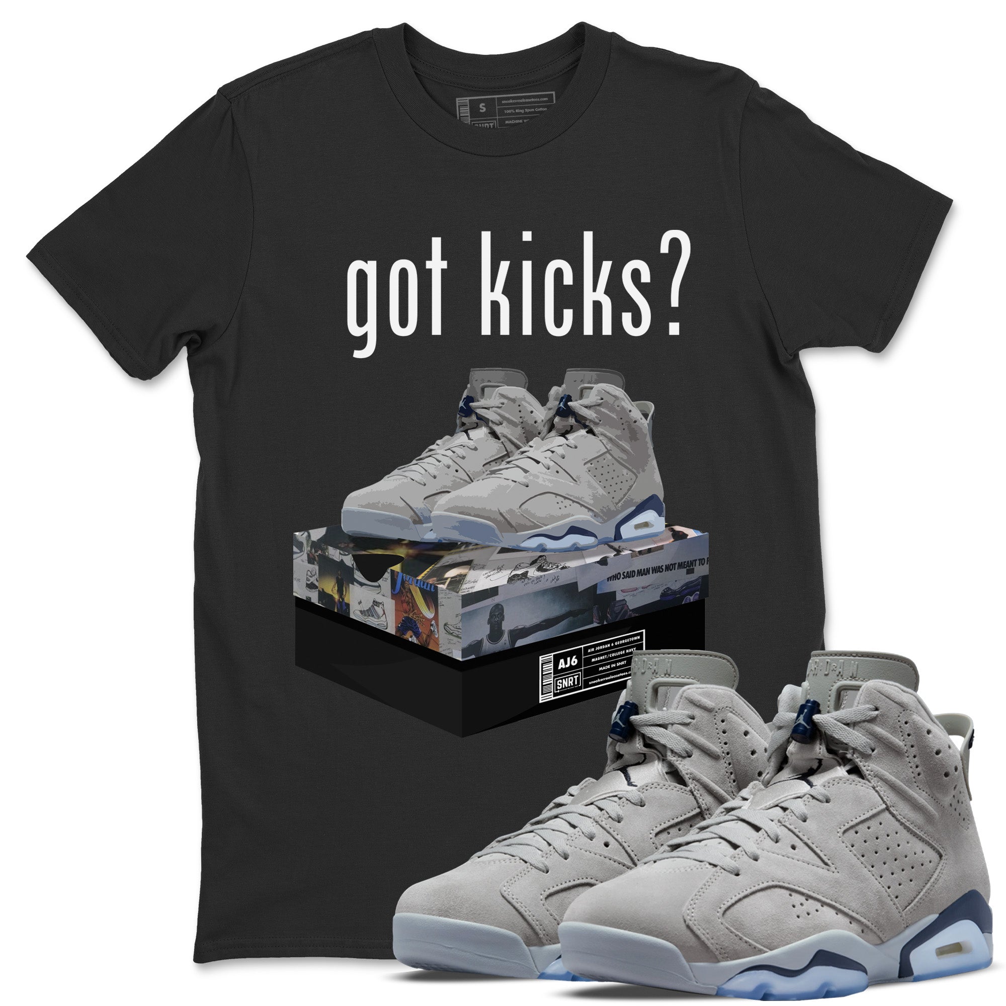 Jordan 6 Georgetown Shirt To Match Jordans Got Kicks Sneaker Tees Jordan 6 Georgetown Drip Gear Zone Sneaker Matching Clothing Unisex Shirts