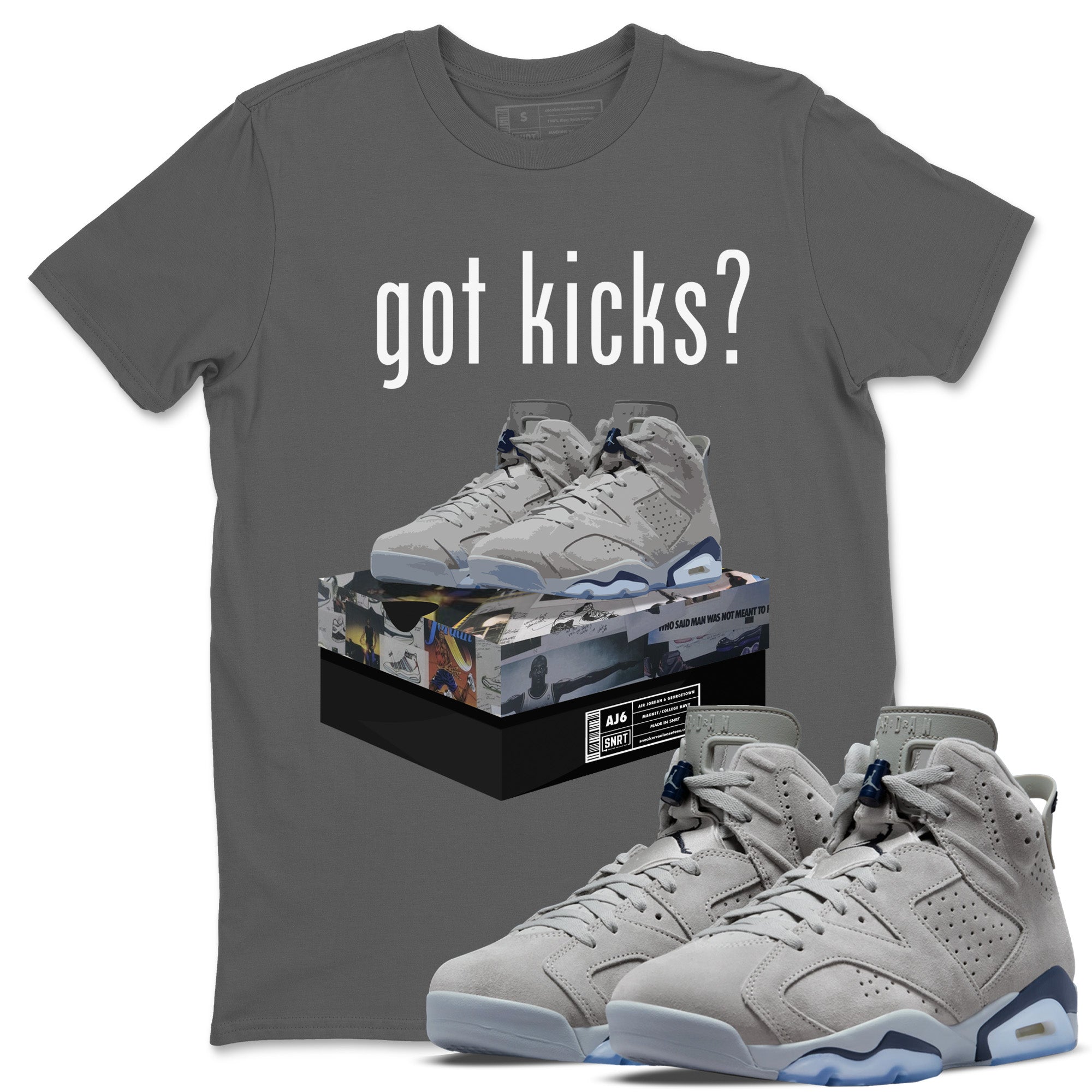 Jordan 6 Georgetown Shirt To Match Jordans Got Kicks Sneaker Tees Jordan 6 Georgetown Drip Gear Zone Sneaker Matching Clothing Unisex Shirts