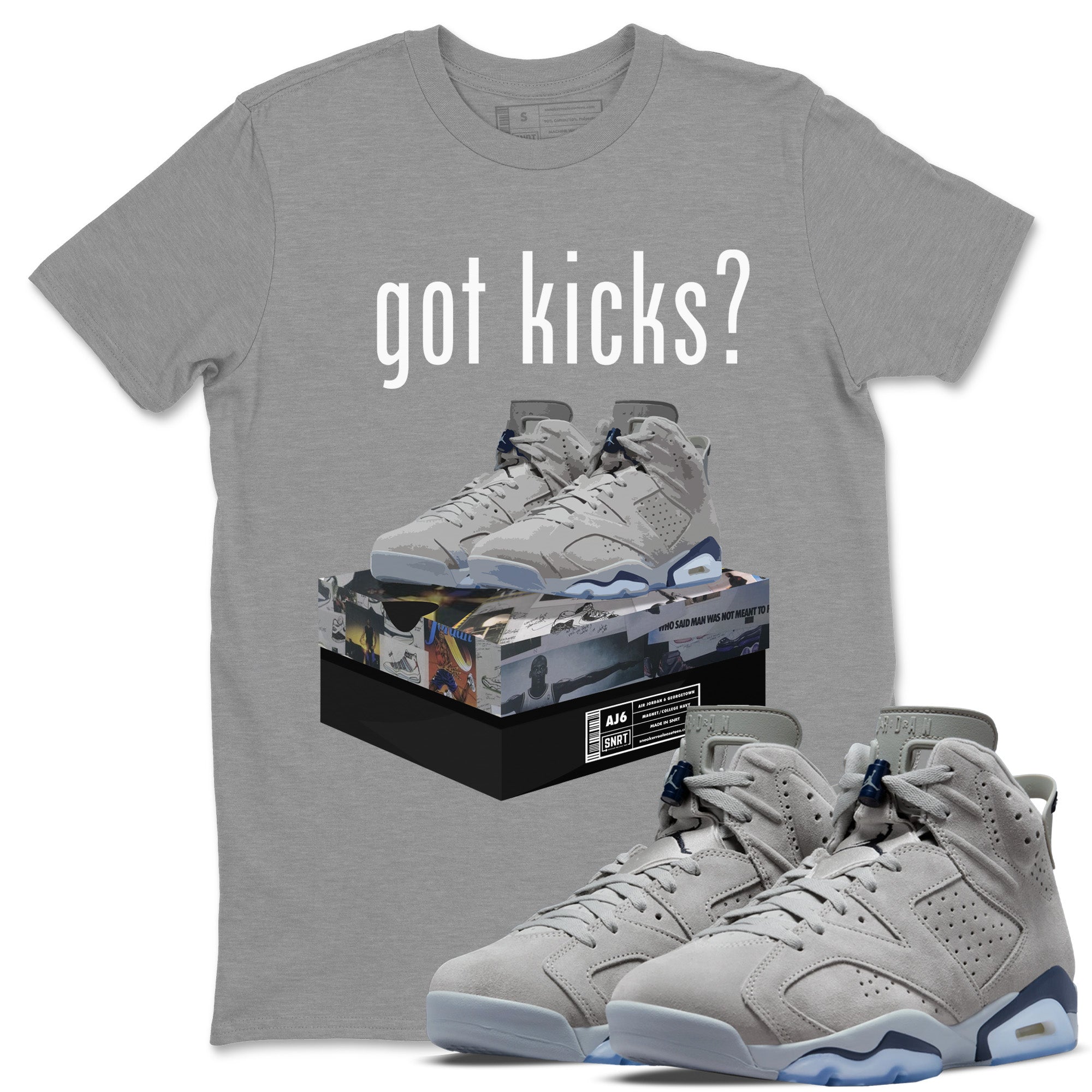 Jordan 6 Georgetown Shirt To Match Jordans Got Kicks Sneaker Tees Jordan 6 Georgetown Drip Gear Zone Sneaker Matching Clothing Unisex Shirts