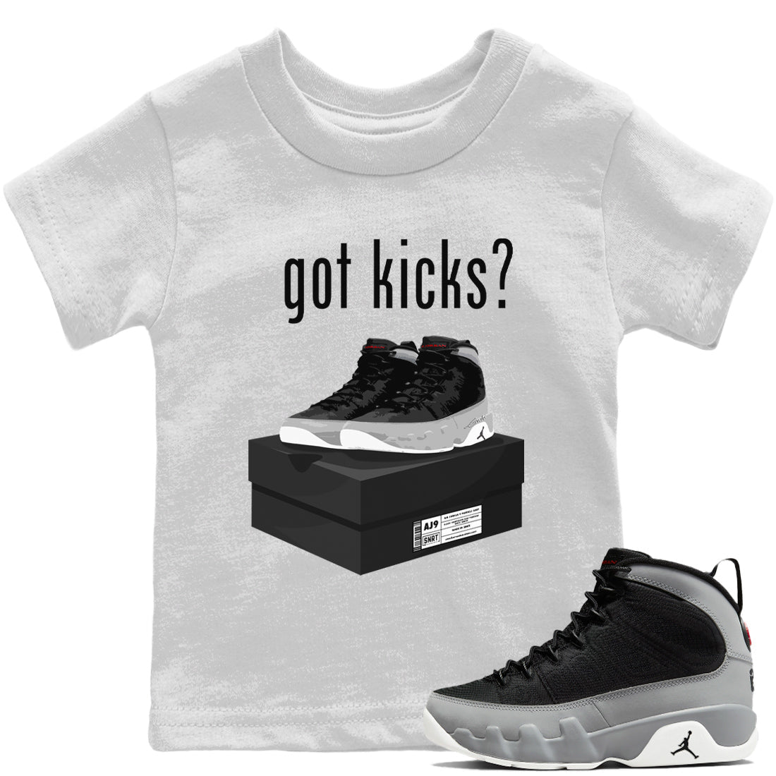 Jordan 9 Particle Grey Shirt To Match Jordans Got Kicks Sneaker Tees Jordan 9 Particle Grey Drip Gear Zone Sneaker Matching Clothing Kids Shirts