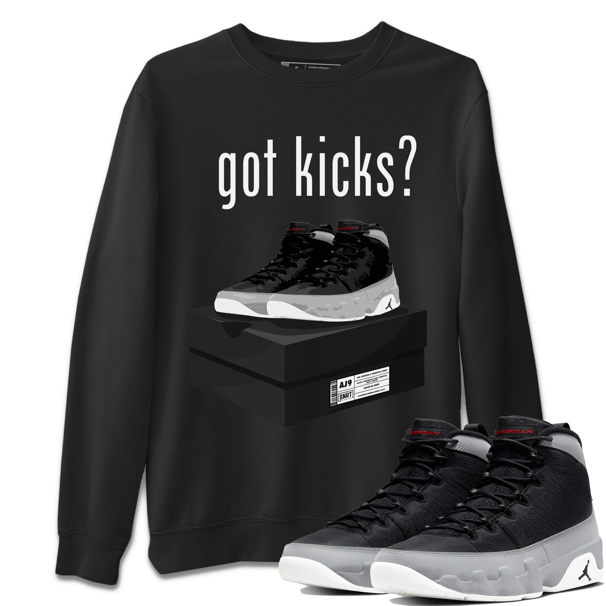 Jordan 9 Particle Grey Shirt To Match Jordans Got Kicks Sneaker Tees Jordan 9 Particle Grey Drip Gear Zone Sneaker Matching Clothing Unisex Shirts