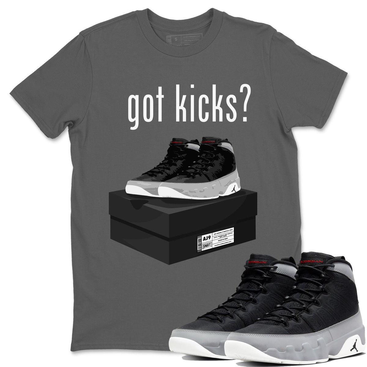 Jordan 9 Particle Grey Shirt To Match Jordans Got Kicks Sneaker Tees Jordan 9 Particle Grey Drip Gear Zone Sneaker Matching Clothing Unisex Shirts